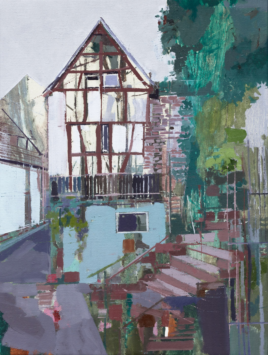 Haus in Neulingen, 40x30cm