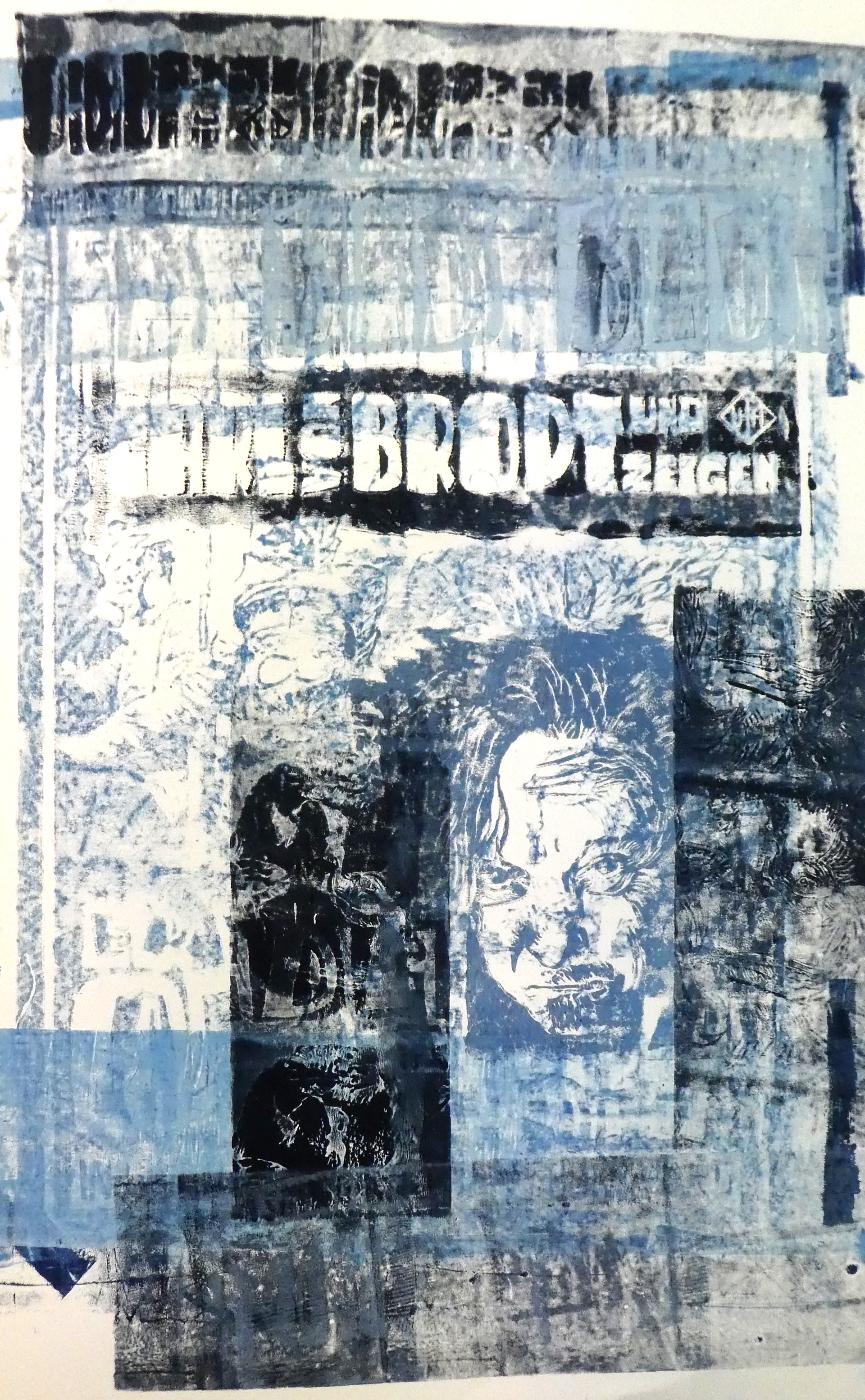 Kay Brudy, „Er war ein Anderer (Improvisation 11)“, Linoldruck, 2020, ca. 100 x 70 cm