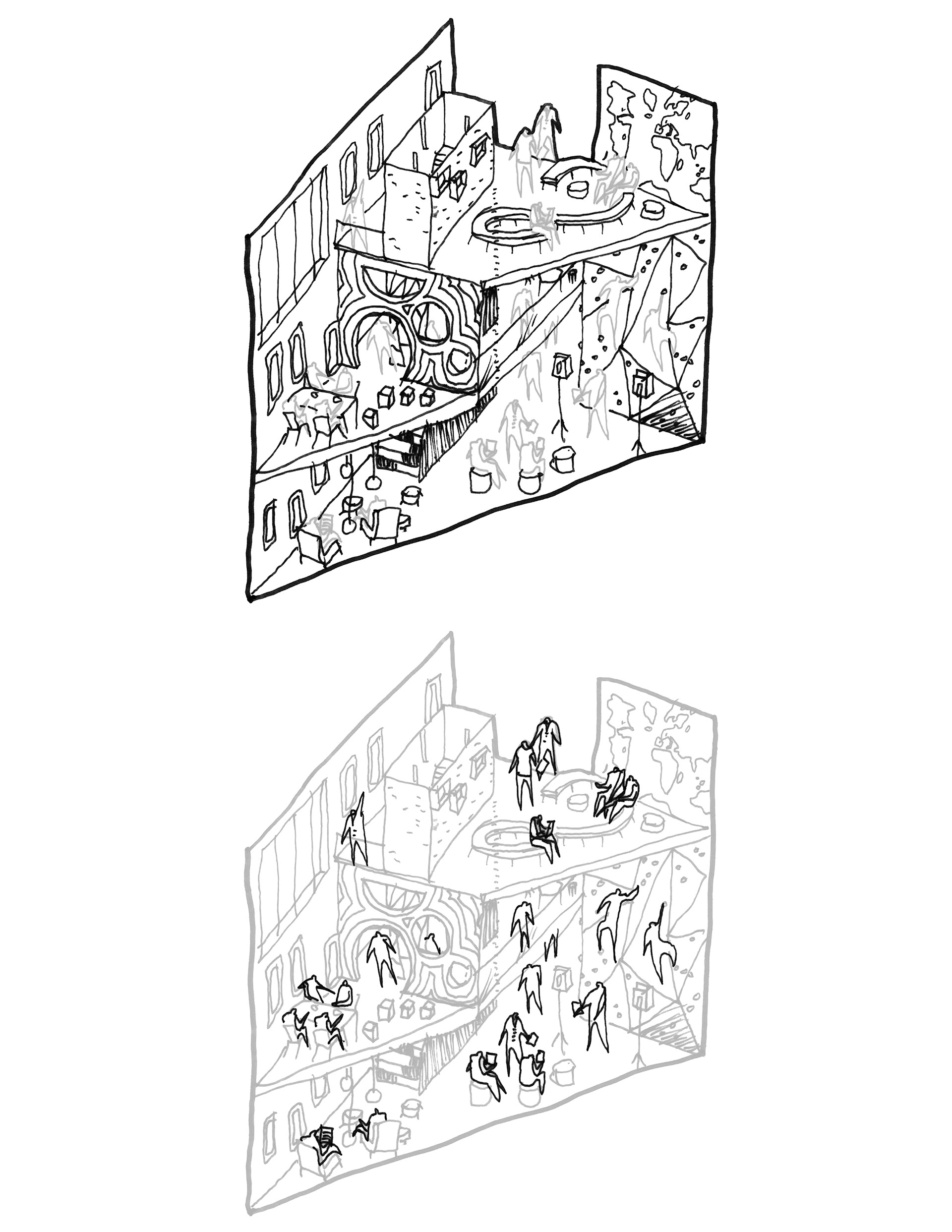 Trace Paper + Photoshop Exercise