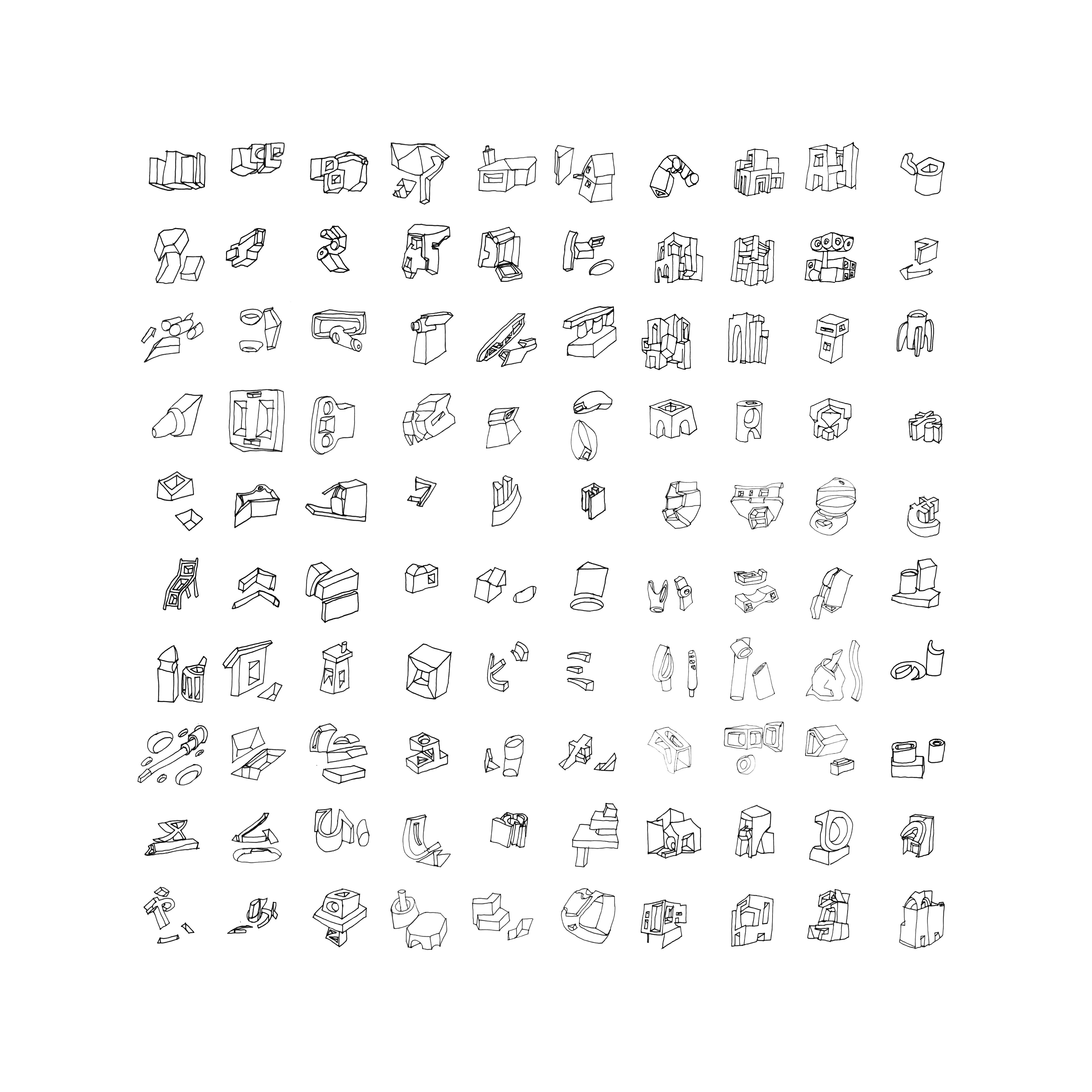 100 Drawings of Forms