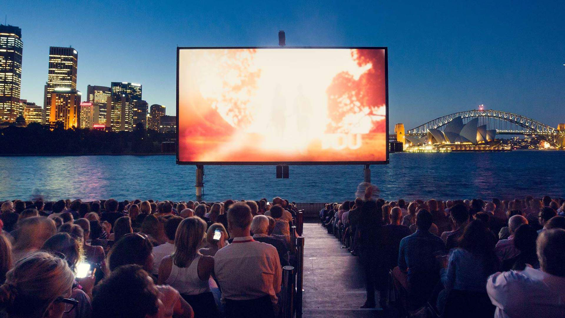 Proyección de video en Barcelona