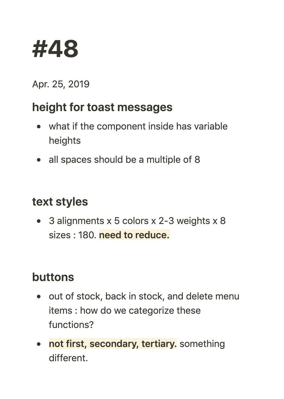 1-hr daily meeting journal.