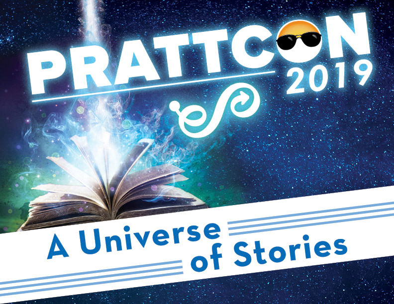 Logo design for Enoch Pratt Free Library's annual comic convention, PrattCon, 2019.