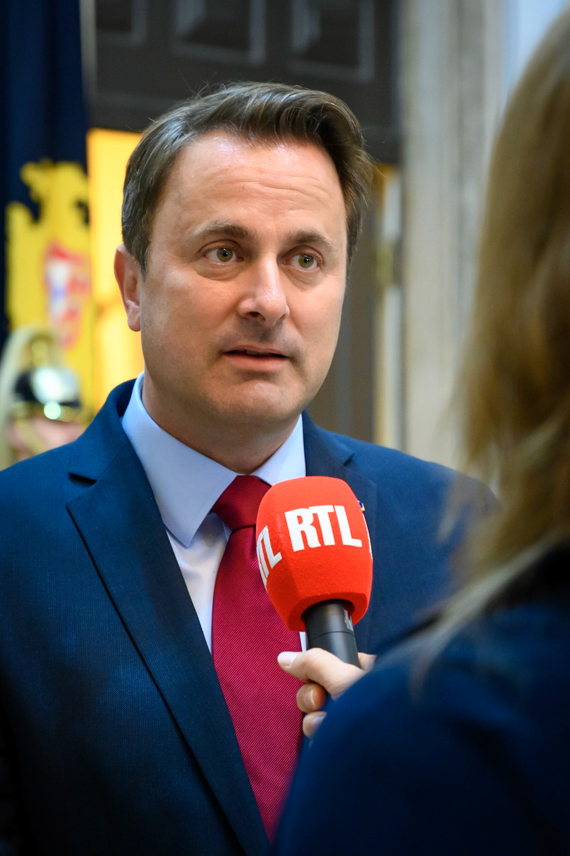 Xavier Bettel Giving an interview to RTL Luxembourg