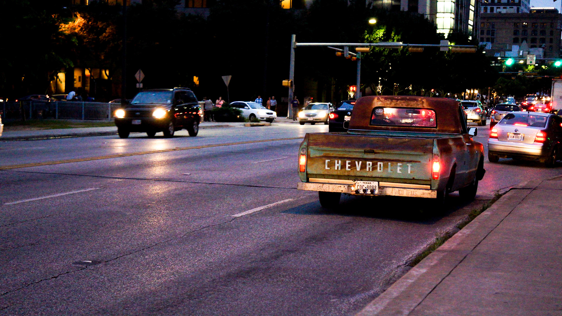 On Congress Avenue Bridge in Austin, Texas.