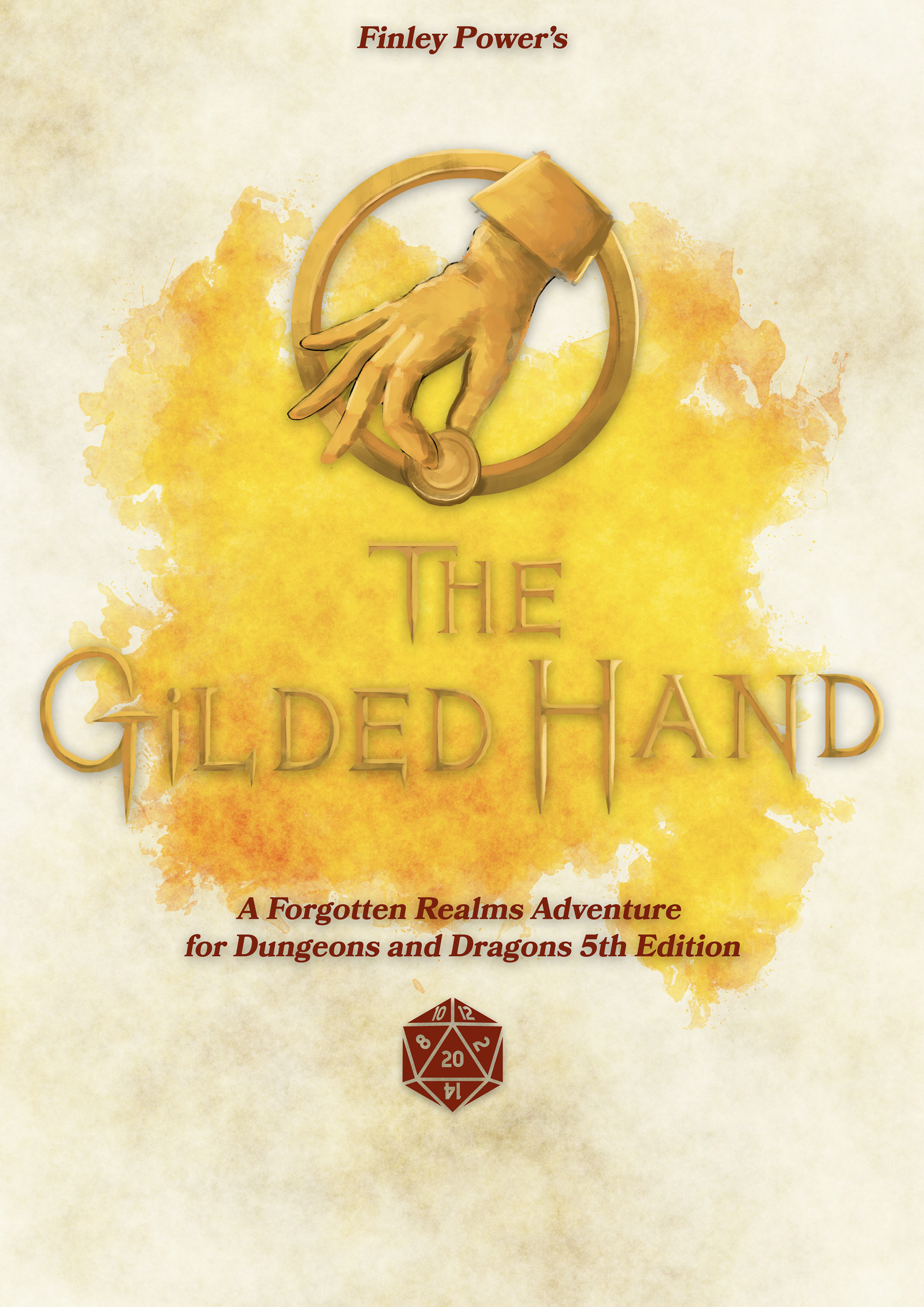 Cover Page - The Gilded Hand mock D&D module
