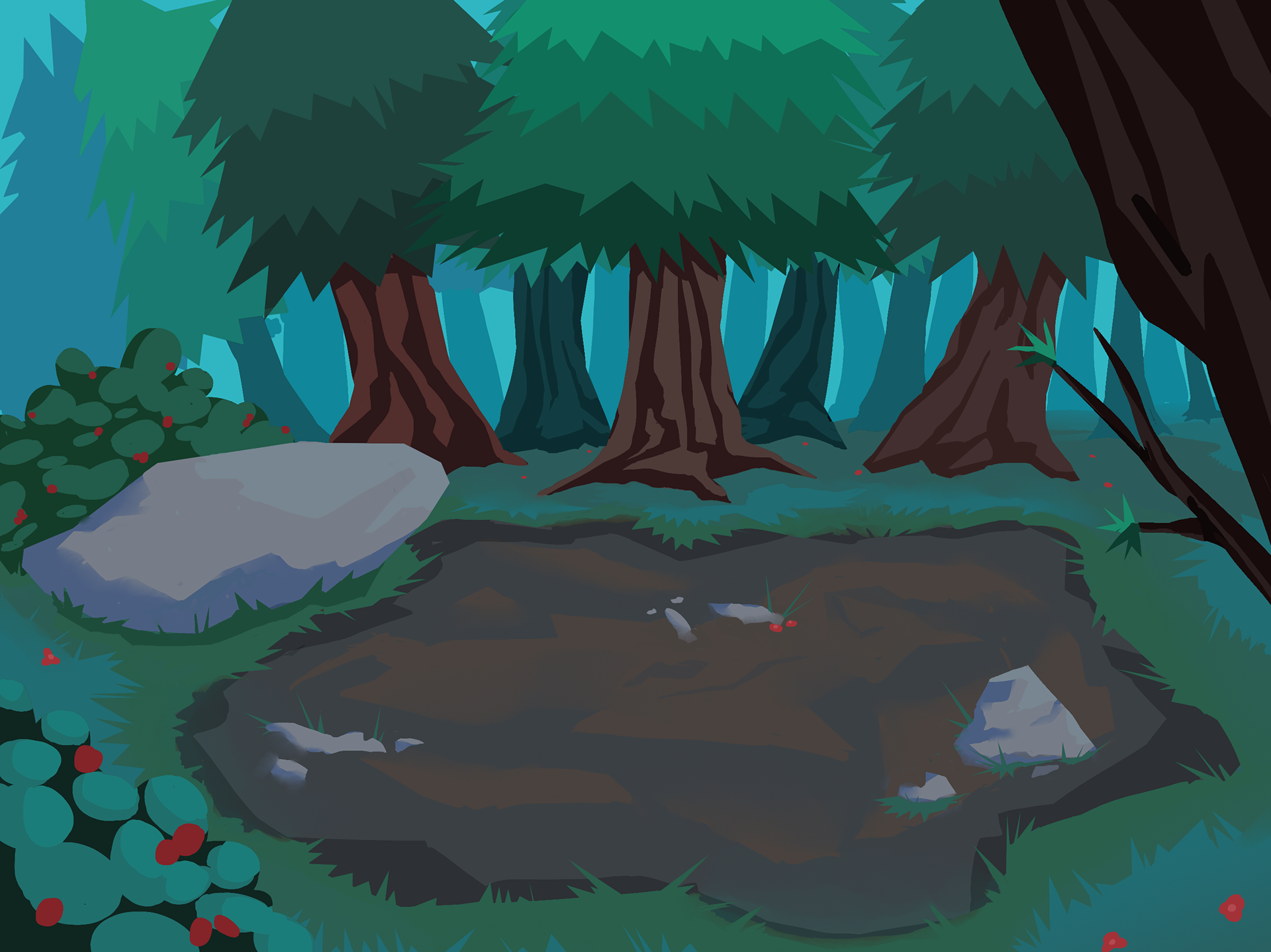 Scary Forest Background