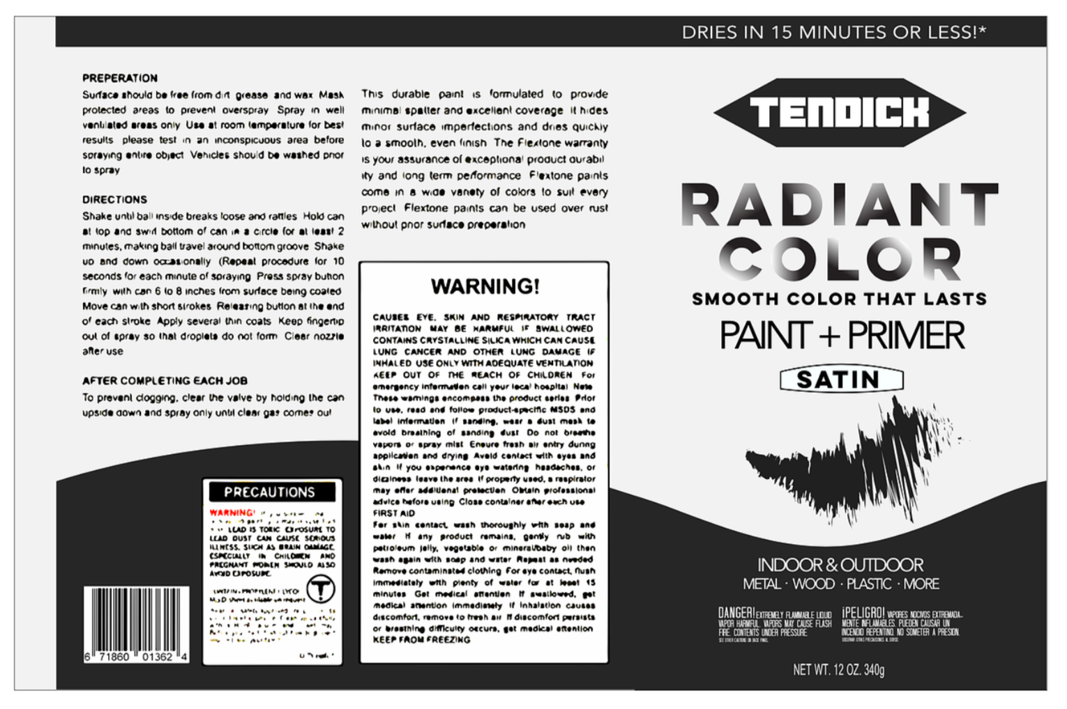 Spray Paint Bottle Label for Feature Film "The Descendant"
