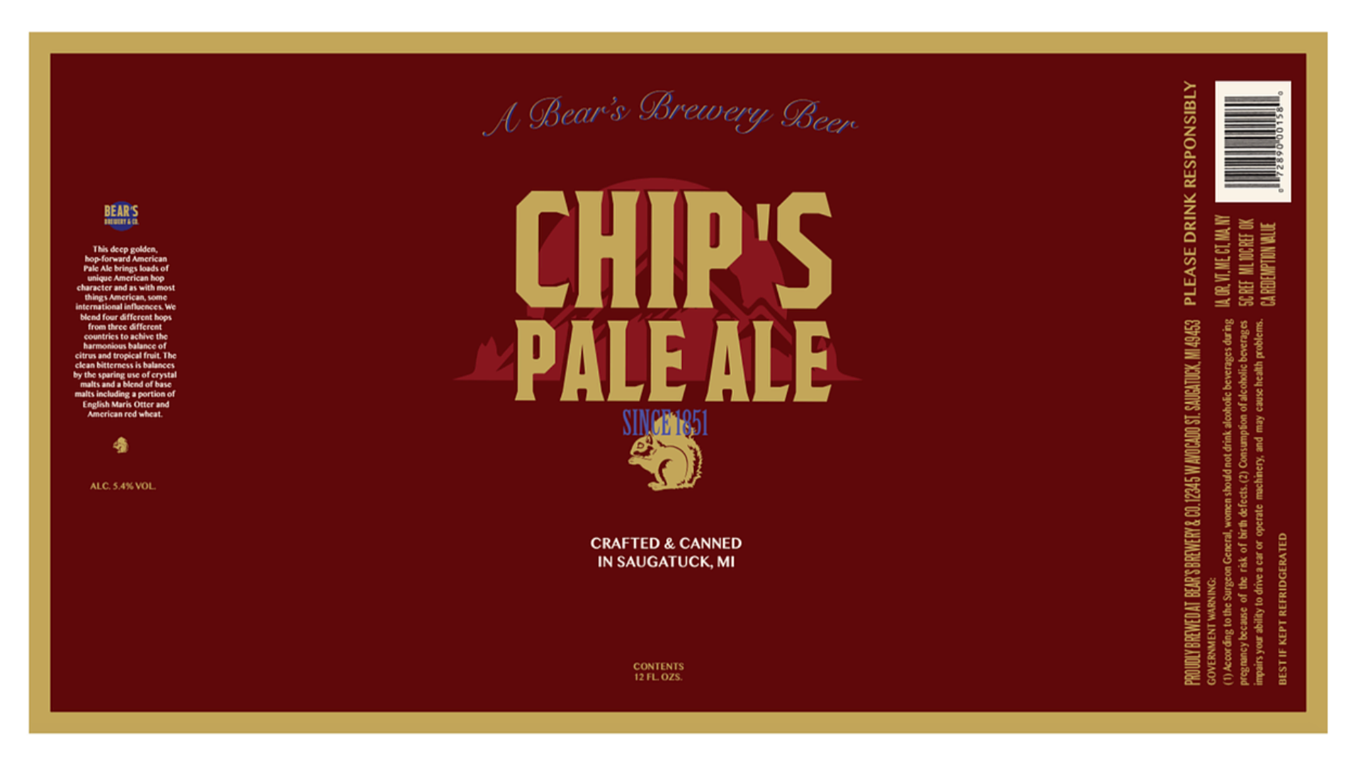 Beer Can Label for Feature Film "Once Upon A River"