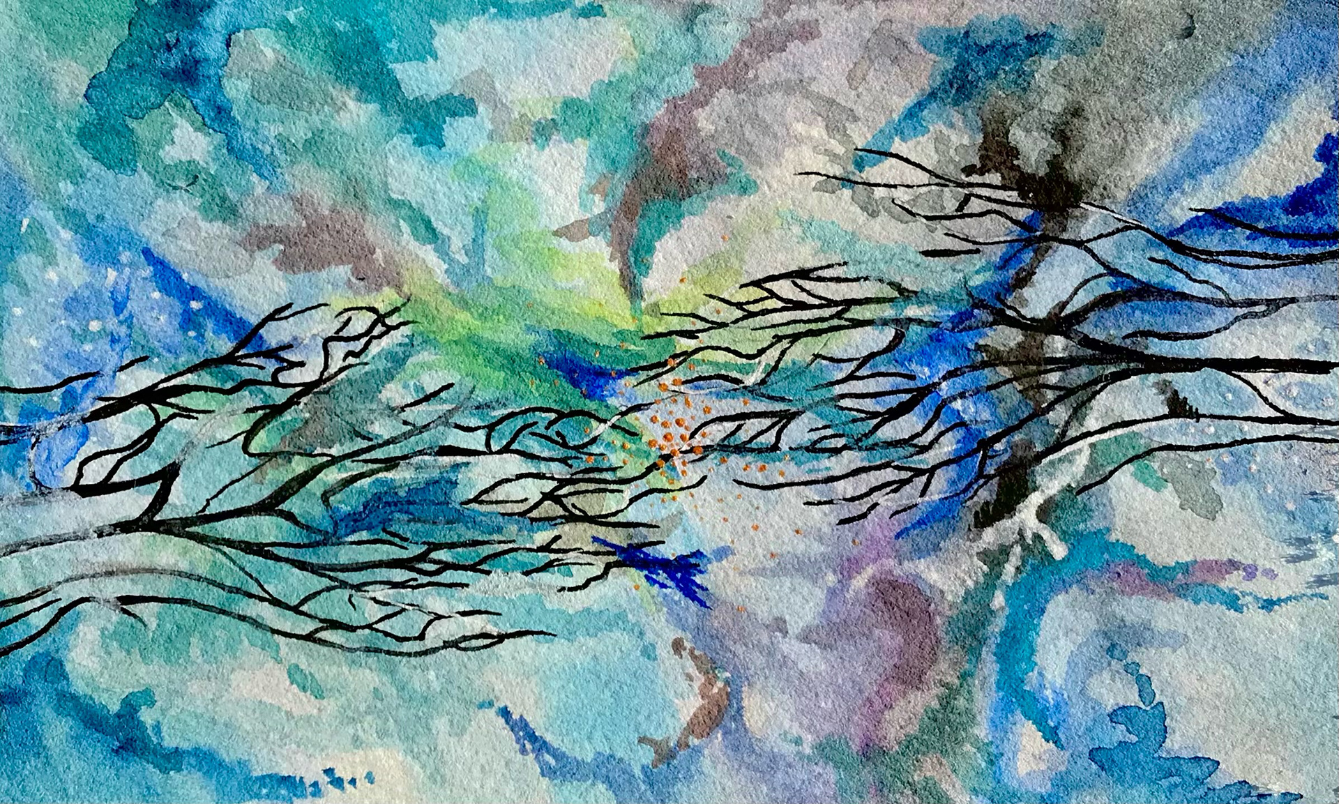 Watercolor, Ink ,& Acrylic, 2022