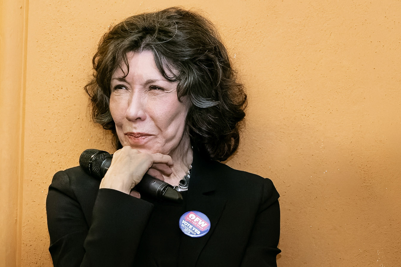 Ms. Tomlin hosting a benefit for the One Fair Wage campaign