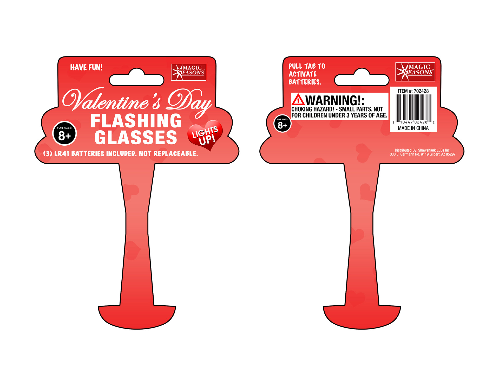 Valentine's Day Glasses Card