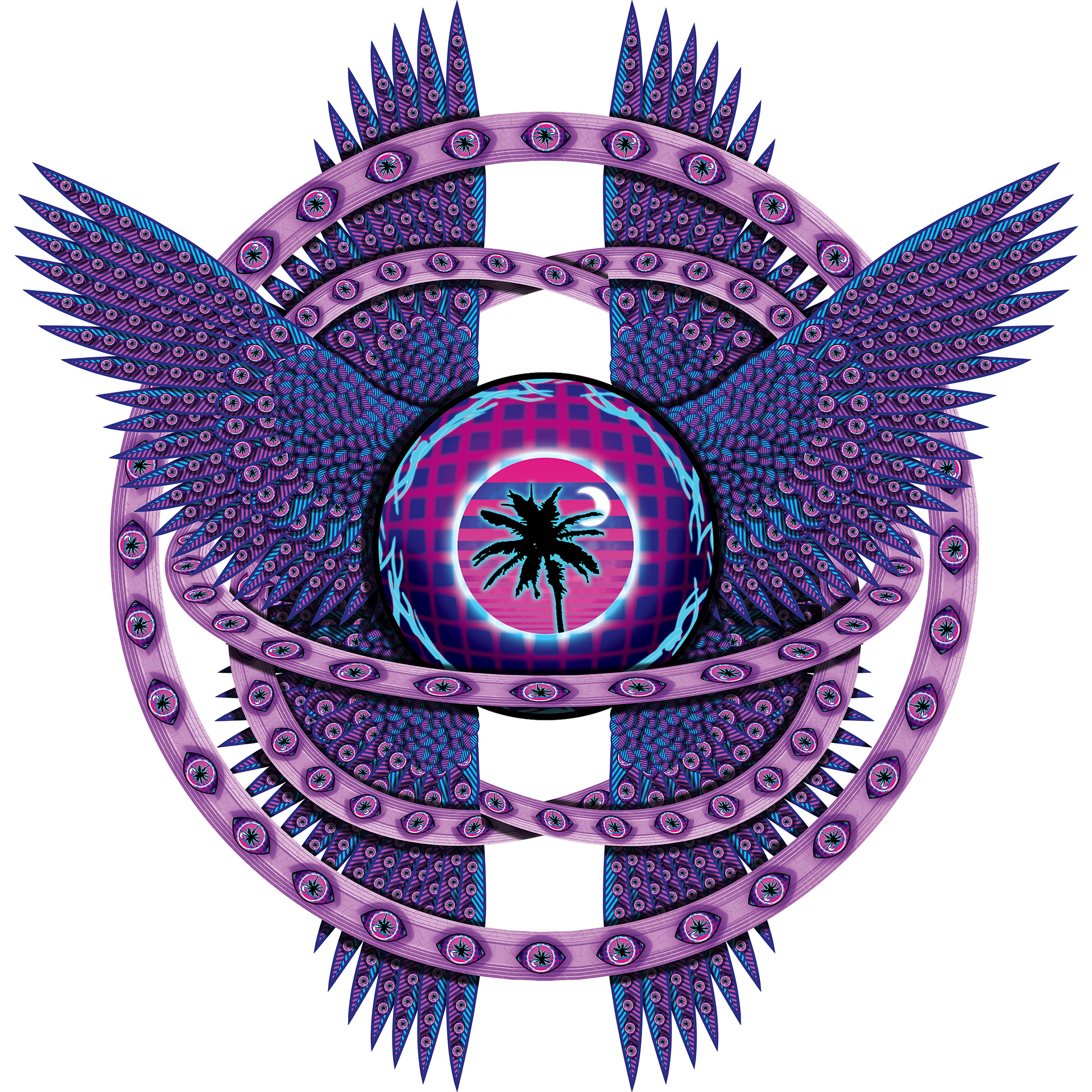 Ophanim in Vaporwave