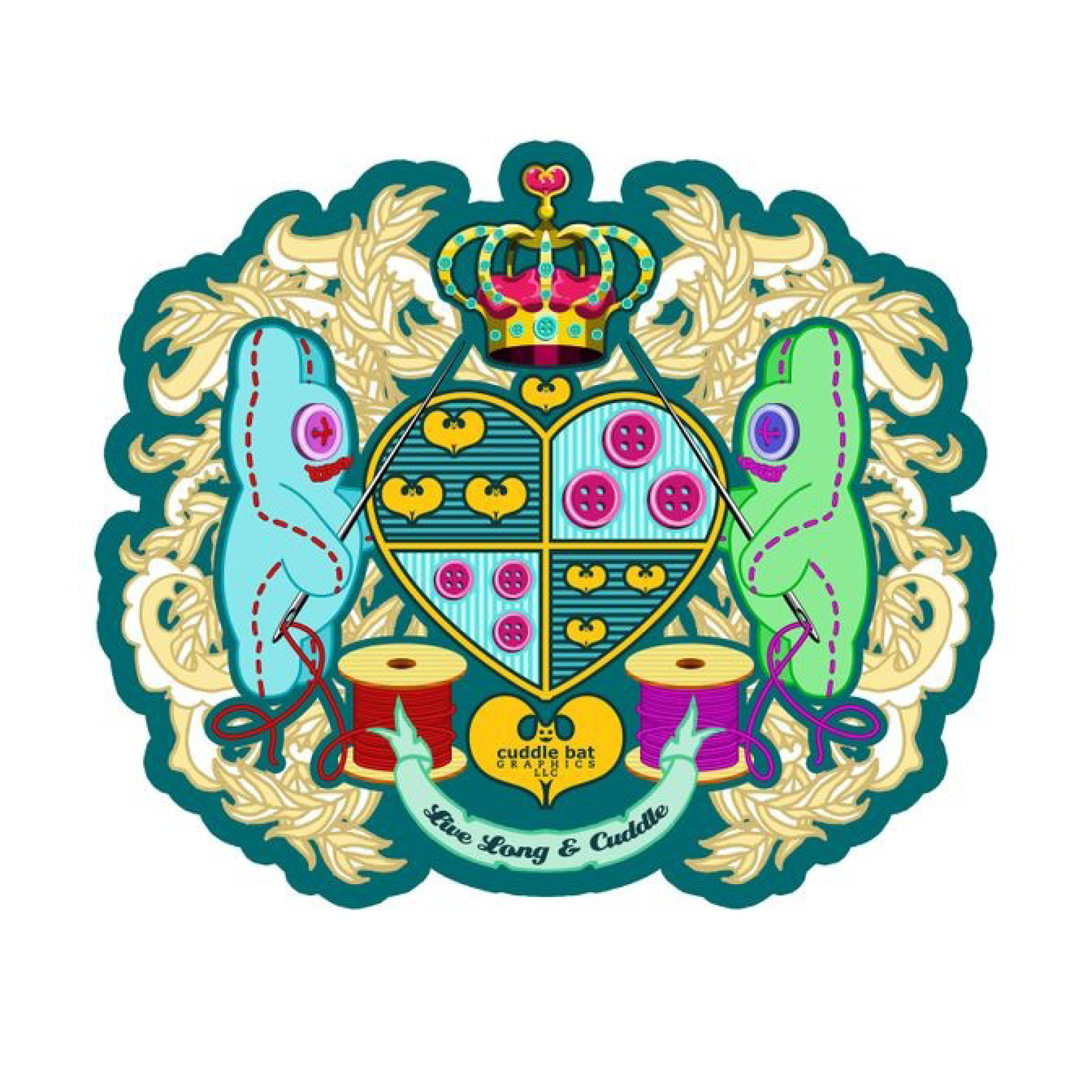 Cuddle Bat Graphics, LLC Coat of Arms Full Color