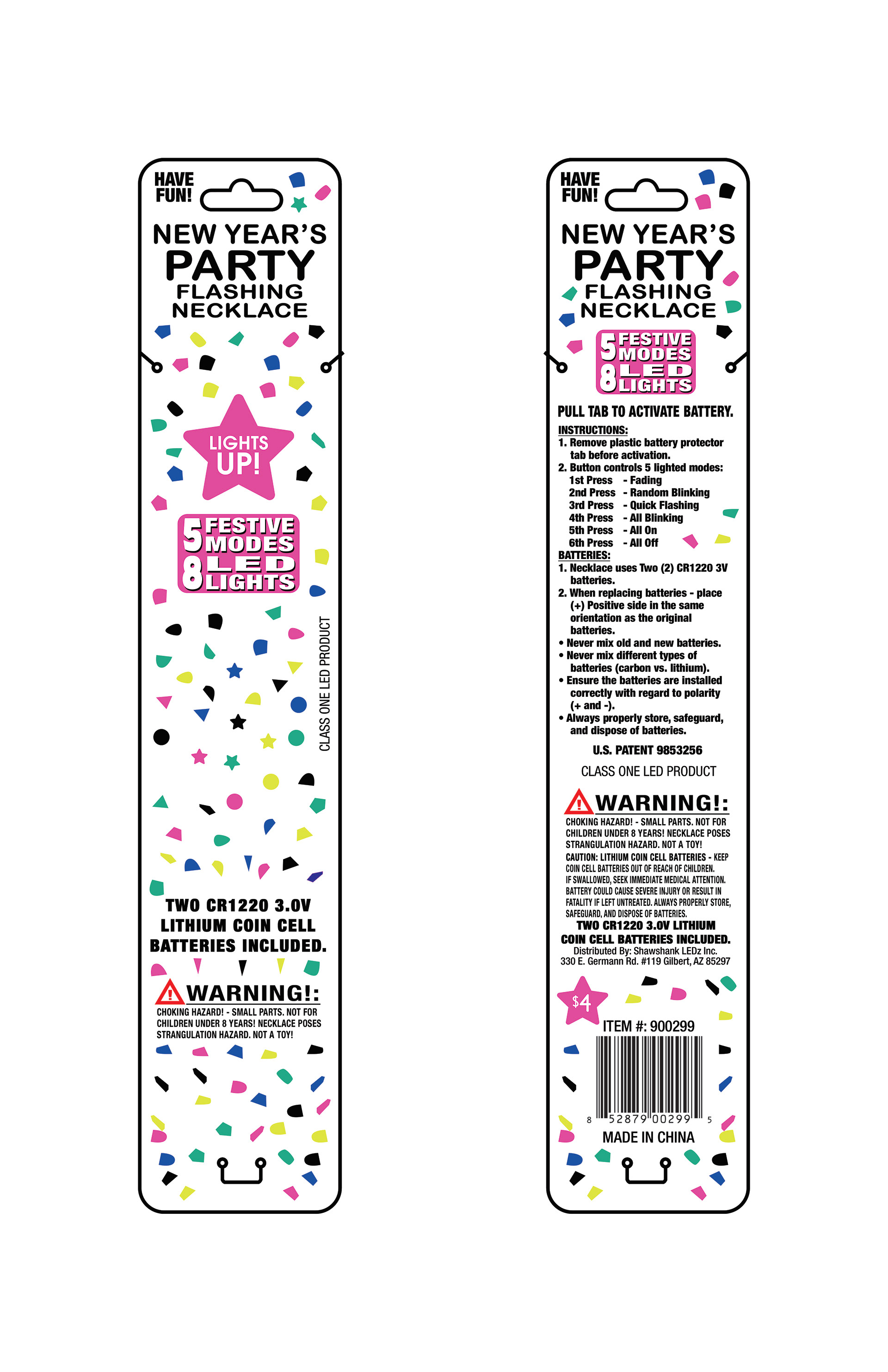 New Year's Necklace Card for Publix