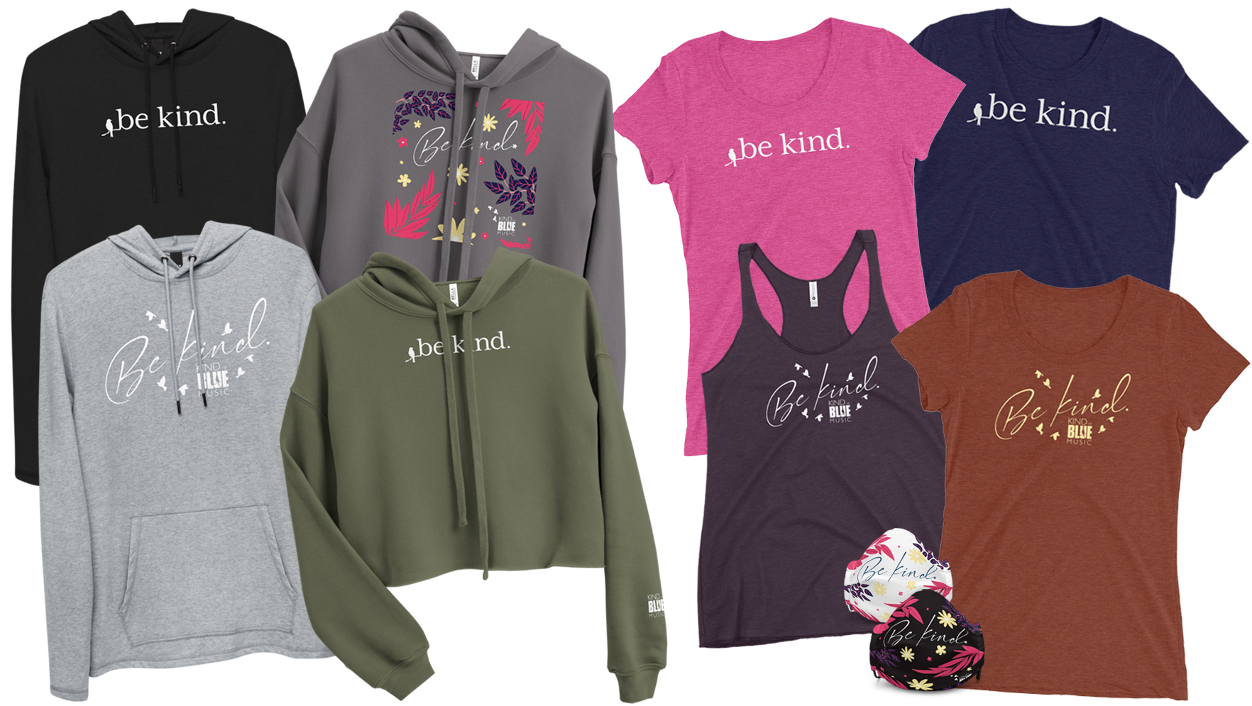 Be Kind Merch Line for Kind of Blue Music