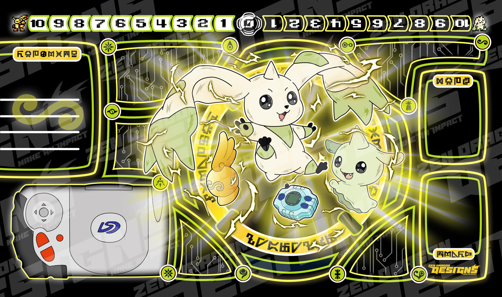 TERRIERMON & GUMMIMON GOLDEN ARMOR