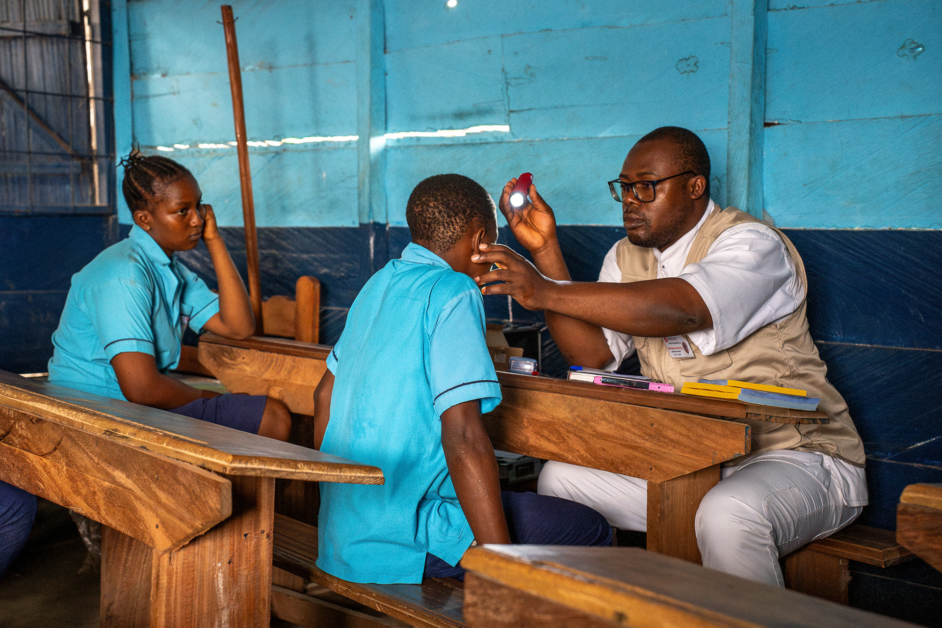 Action de dépistage ophtalmologique de l'hôpital Saint Jean de Malte à Njombé (Cameroun)