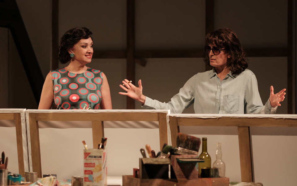 Atelier de peinture- Férmicourt : Violette Chauveau (Marcia Alberts) Anne-Marie Cadieux (Joan Mitchell) © Danny Taillon