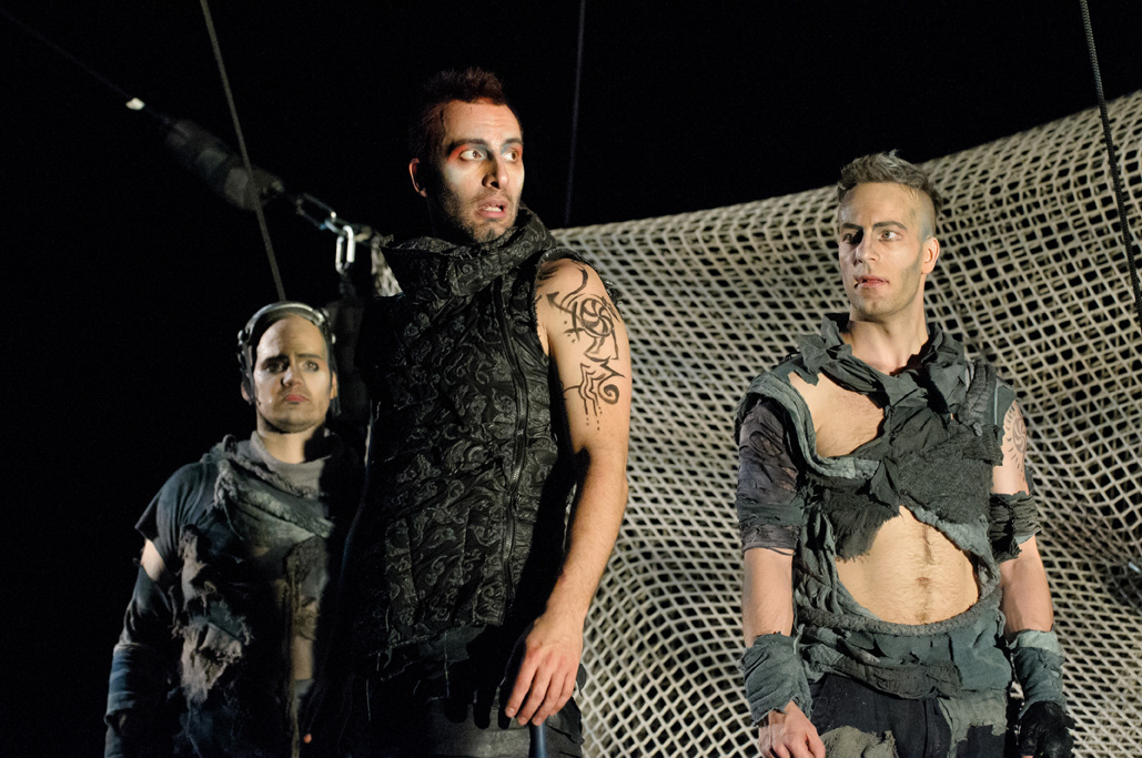 Nicolas Létourneau (Compagnon Elpénor) Christian Michaud ( Ulysse) Jean-Michel Déry (Compagnon Politès) © Vincent Champoux