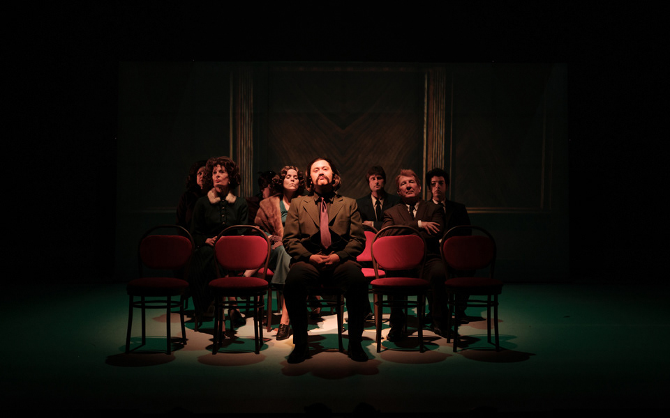Lettre de Gauvreau à Borduas : Violette Chauveau, Anne-Marie Cadieux, Audrée Southière, Noémie O'Farrell, Étienne Lou (Claude Gauvreau) Quentin Kravtchenko, Richard Fréchette, Laurent Simard © Danny Taillon