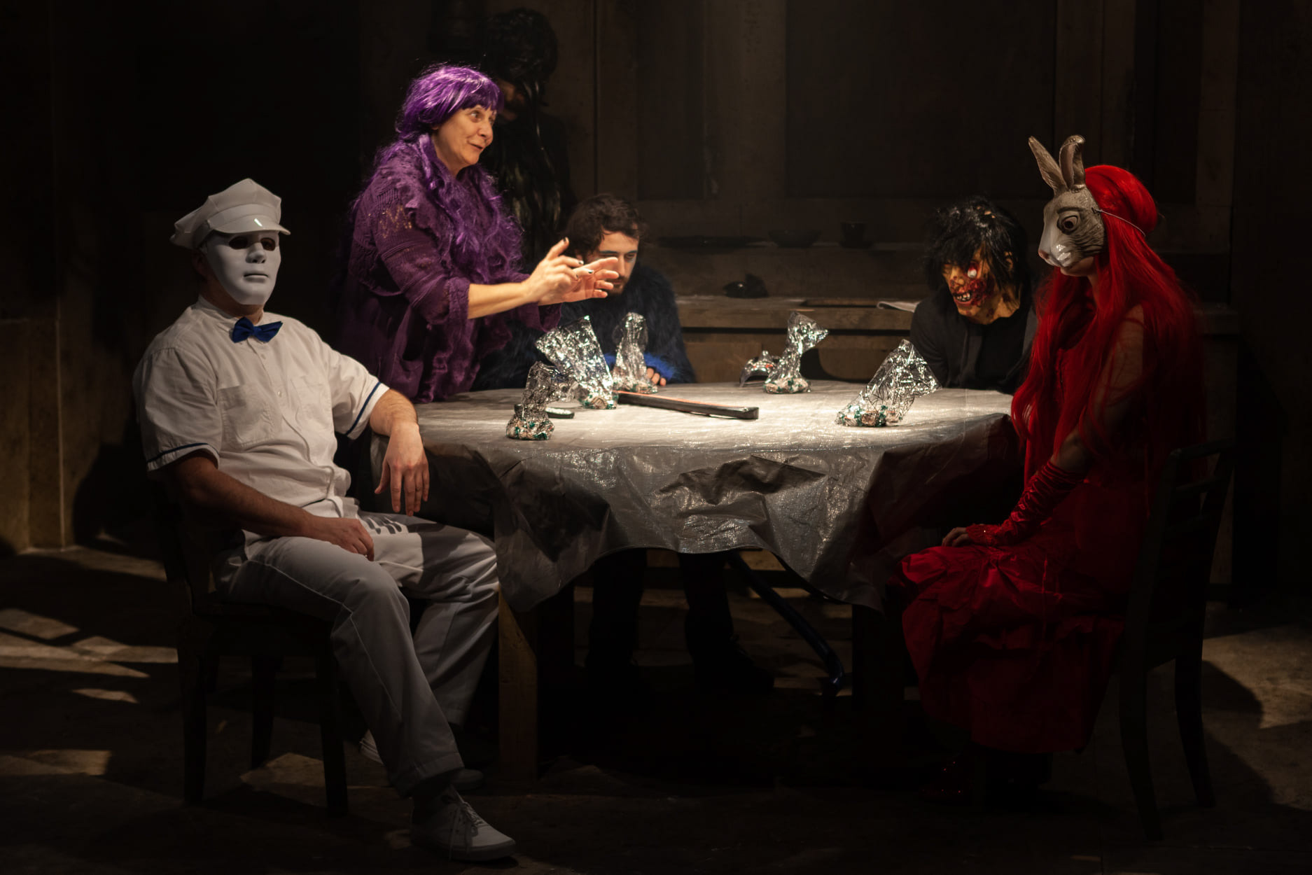 Hugues Frenette (Le livreur de lait) Lise Castonguay (La mère) Dayne Simard (Félix) Mathieu Richard (Michael) Ariane Bellavance-Fafard (Ély) © Maxim Paré-Fortin