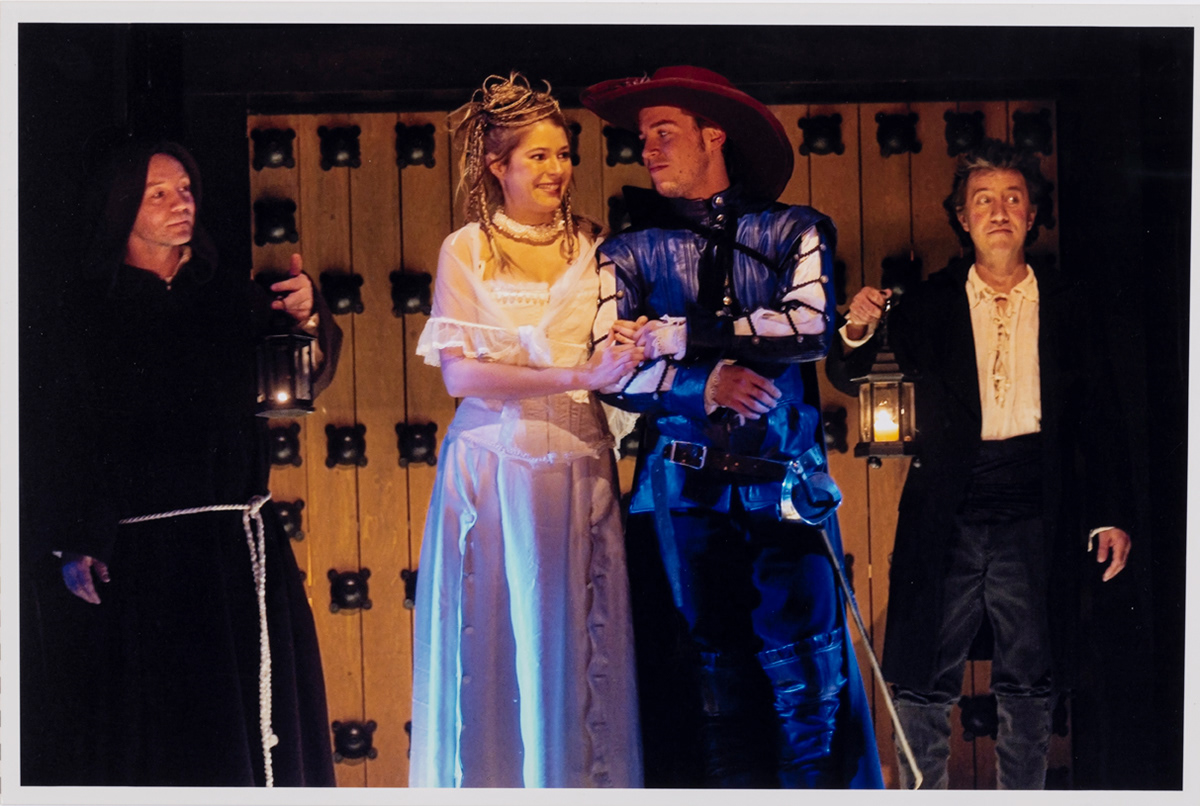 Eric Leblanc (Le capucin) Maryse Lapierre (Roxane) Lucien Ratio (Christian) Denis Lamontagne (Ragueneau) © Louise Leblanc