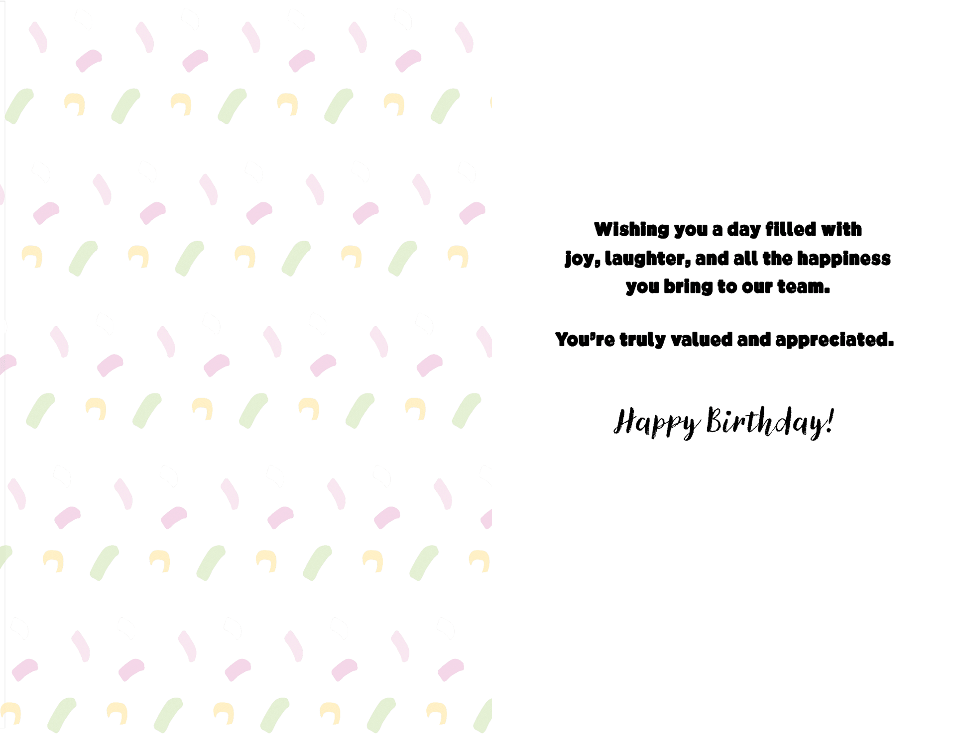 Print Ready Birthday Card- Inside
