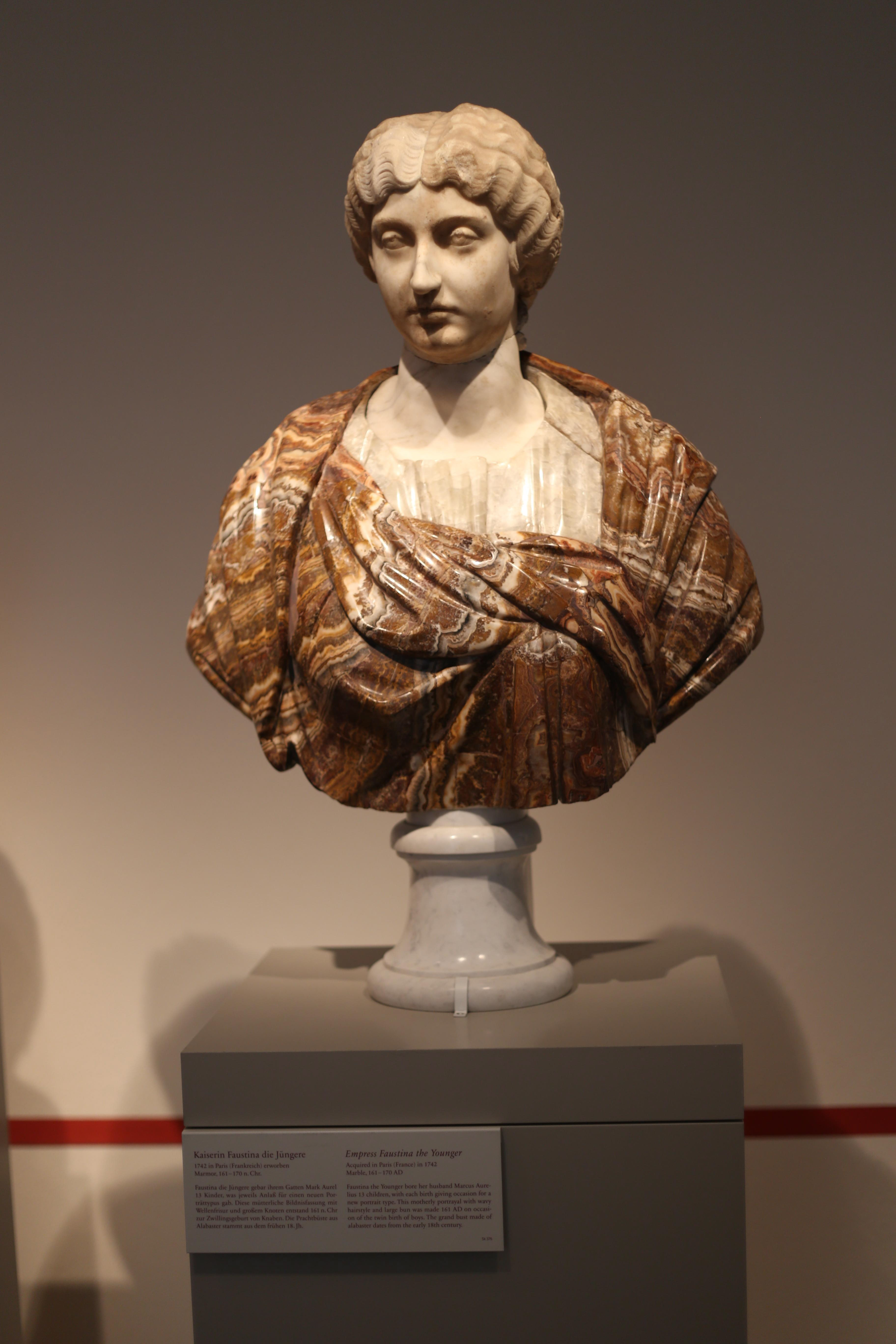 Empress Faustina the Younger, marble bust, 141–175 AD, Altes Museum, Berlin