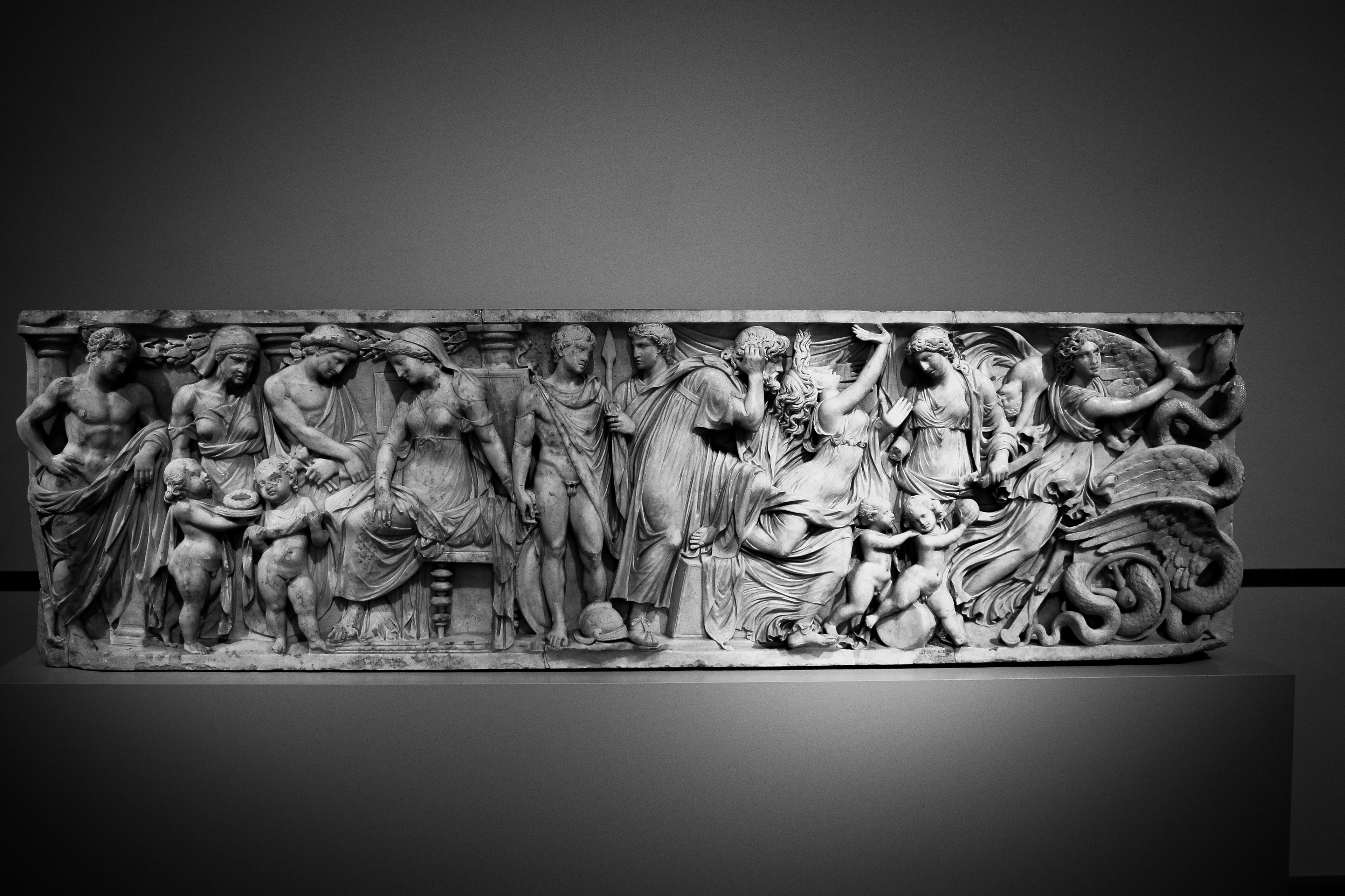 The Medea Sarcophagus, Roman marble relief, c. 140–150 AD, Altes Museum, Berlin