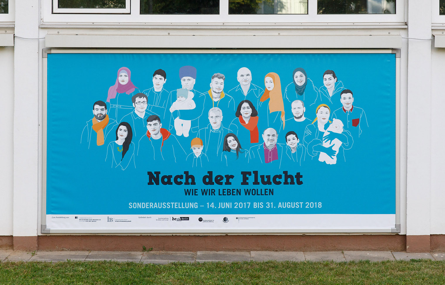 Illustration für eine Ausstellung zum Thema Flucht