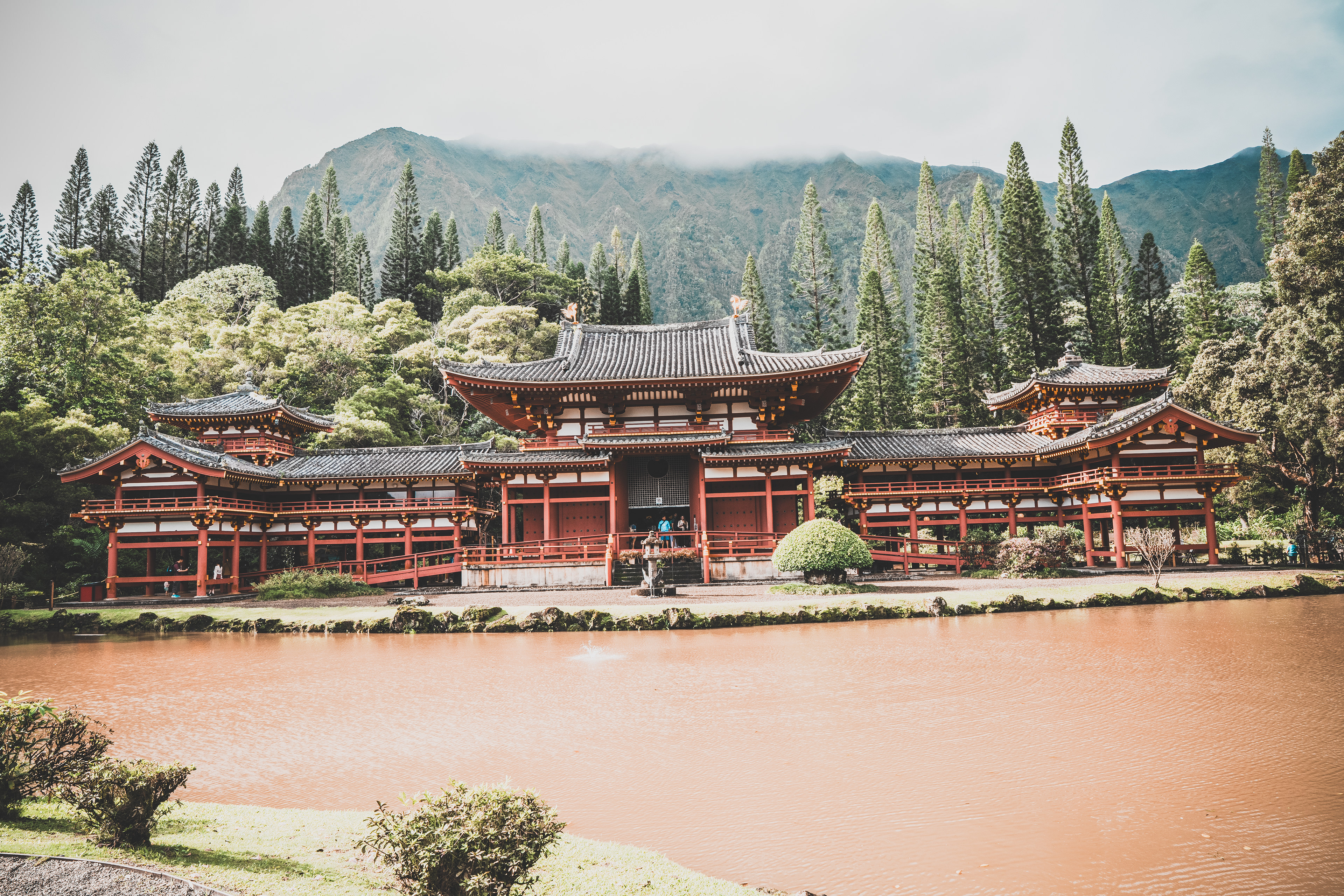 hawaii, temple, Waikiki, nature, history