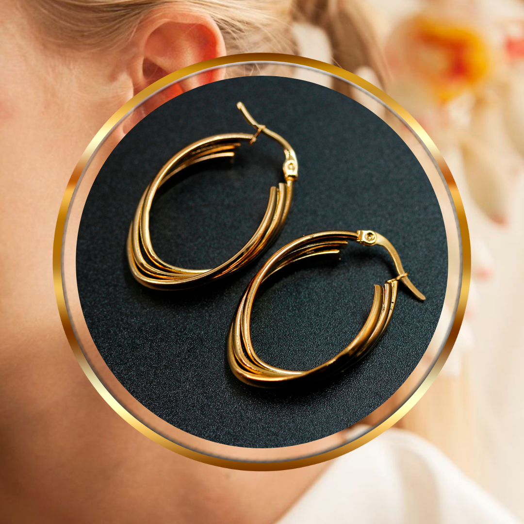 Pendientes Argolla Acero Precio 5500crc