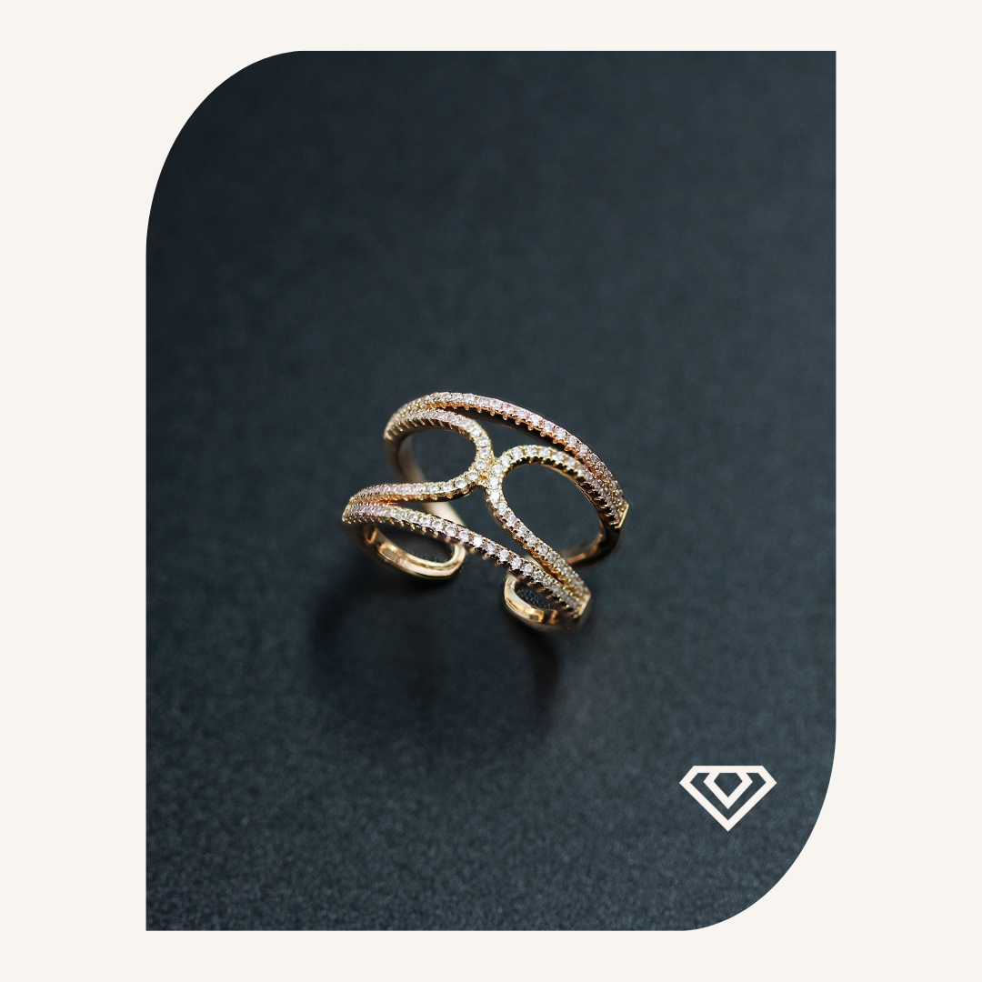 Anillo Oro Laminado Ajustable. Brilla por 8000crc