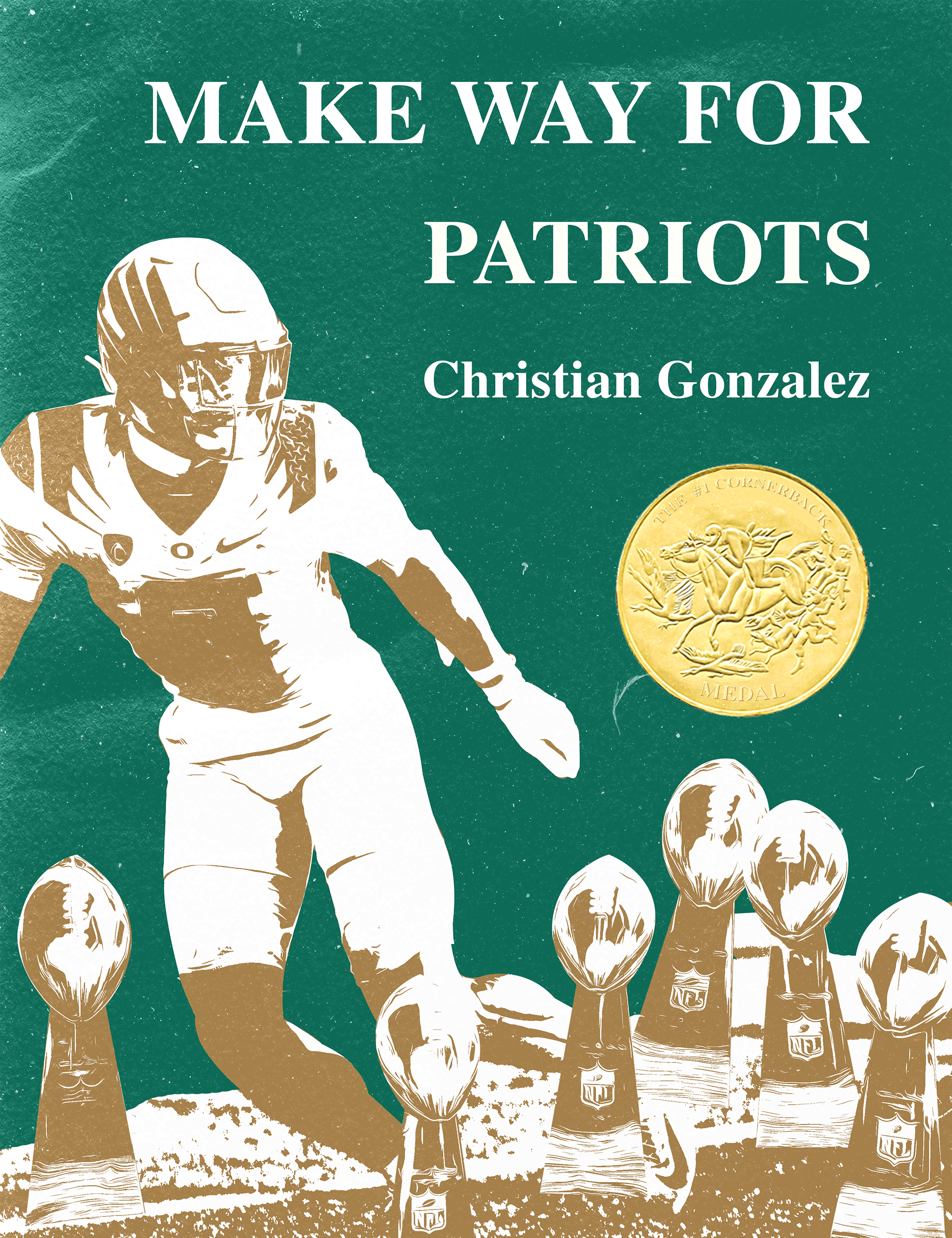 Oregon Ducks / New England Patriots Christian Gonzalez "Make Way for Ducklings" Poster