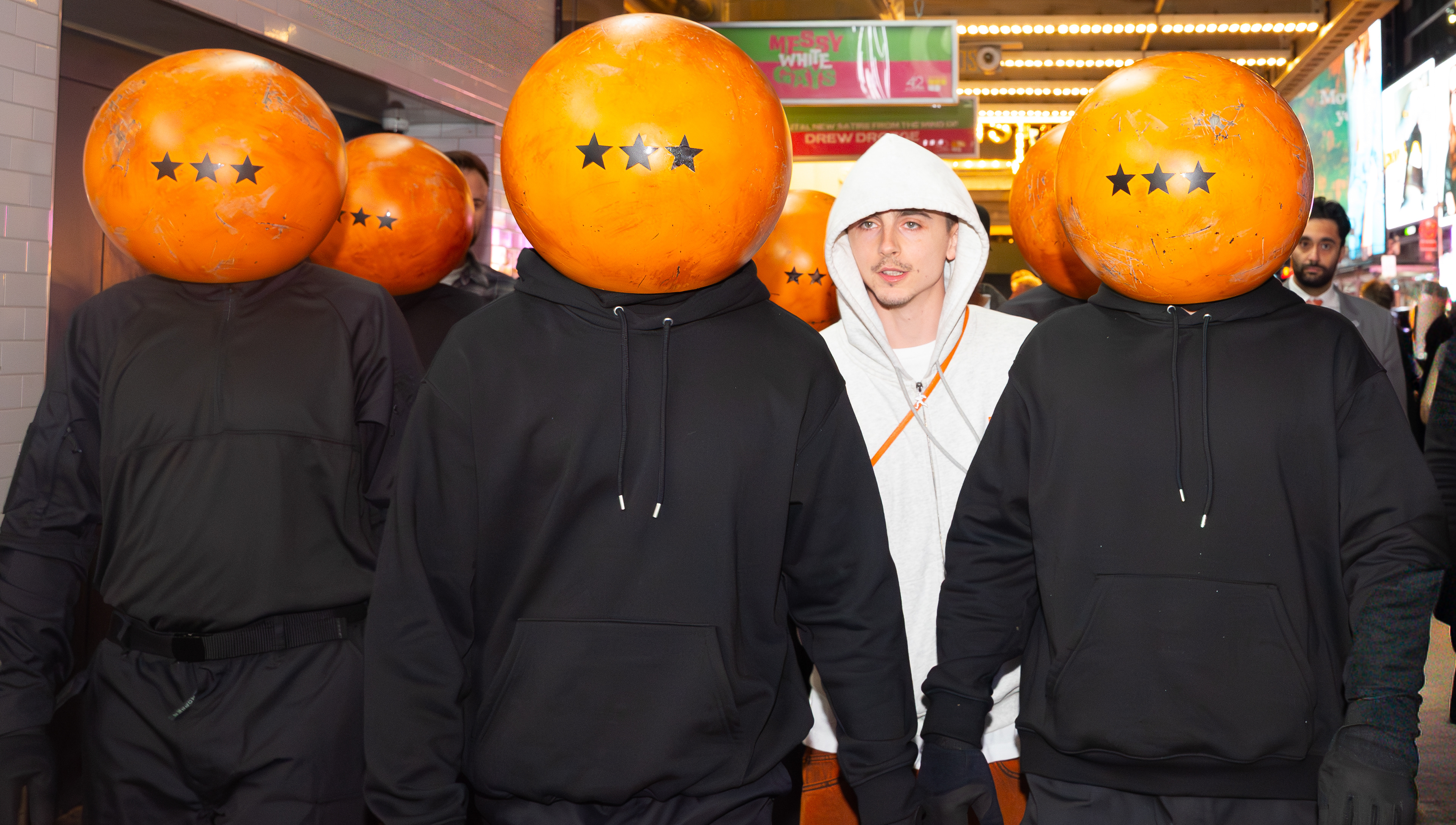 NEW YORK, NEW YORK - OCTOBER 10, 2025: Timothée Chalamet attends a special 30-minute screening of Marley Supreme at Regal Times Square in New York City.