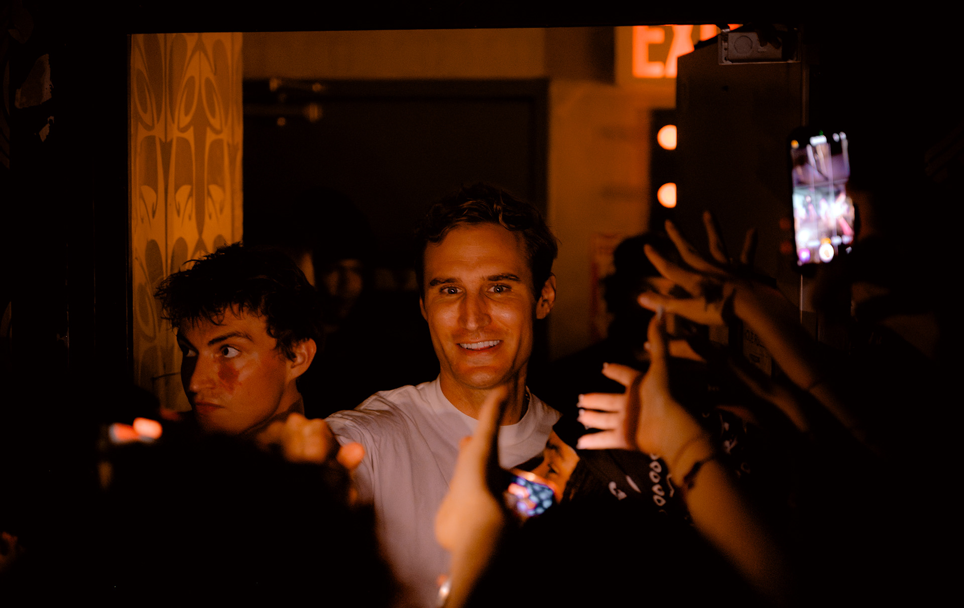 BROOKLYN, NEW YORK - MAY 7, 2025: Christopher Heyn's & Dallas Texas attend the All Rights Baby pop-up event in Brooklyn, New York.