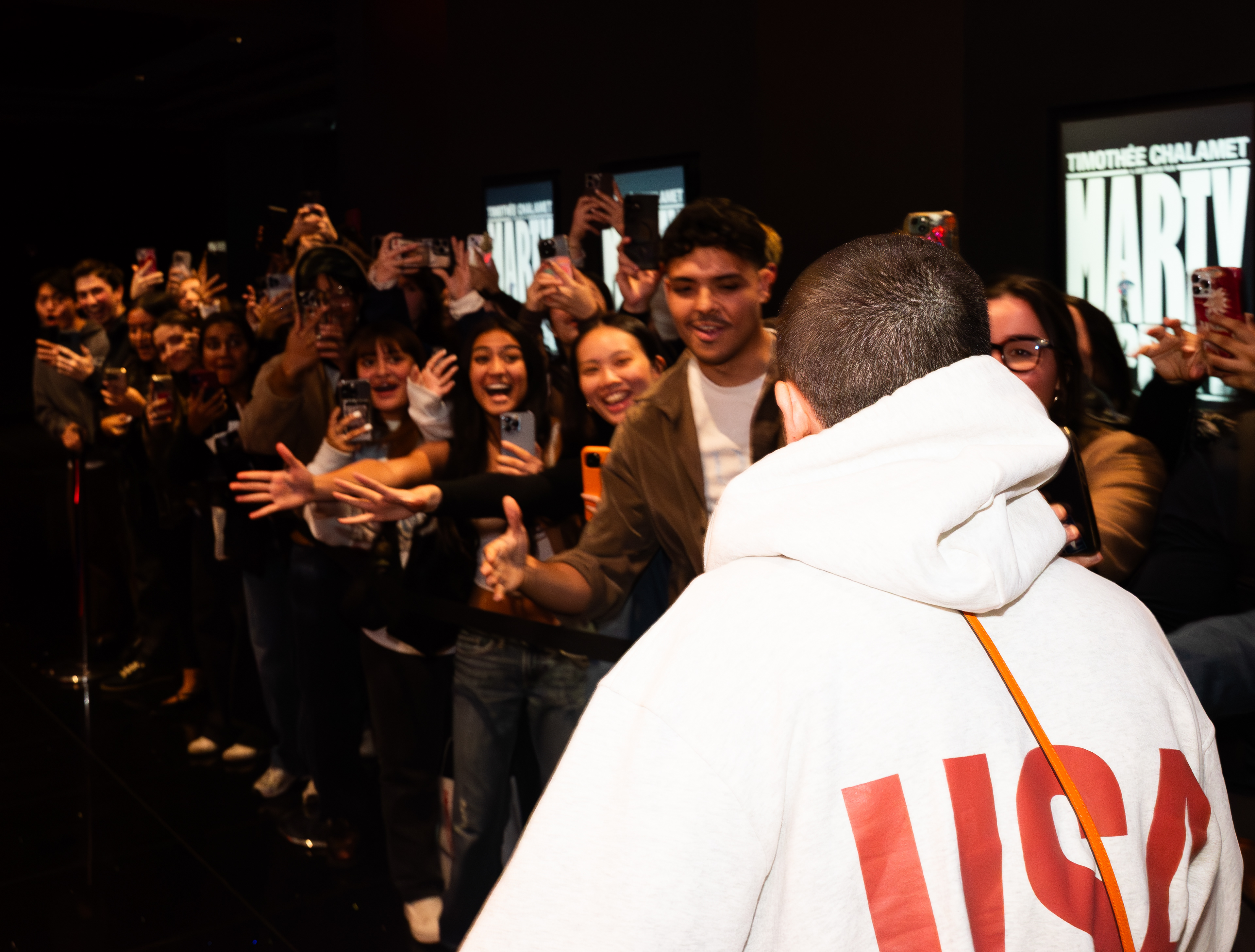 NEW YORK, NEW YORK - OCTOBER 10, 2025: Timothée Chalamet attends a special 30-minute screening of Marley Supreme at Regal Times Square in New York City.