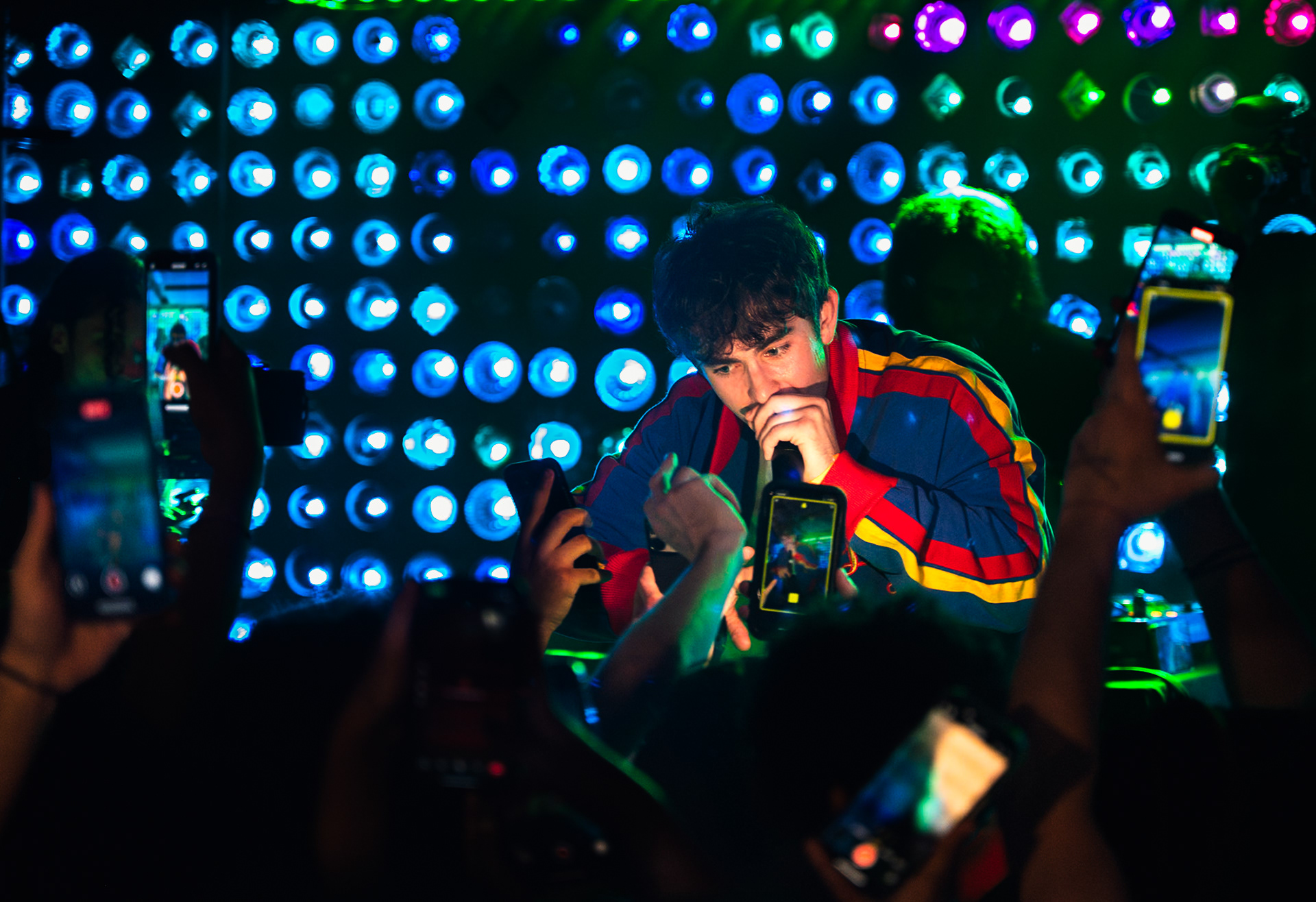 BROOKLYN, NEW YORK - MAY 7, 2025: Ian and friends attend the All Rights Baby pop-up event in Brooklyn, New York.