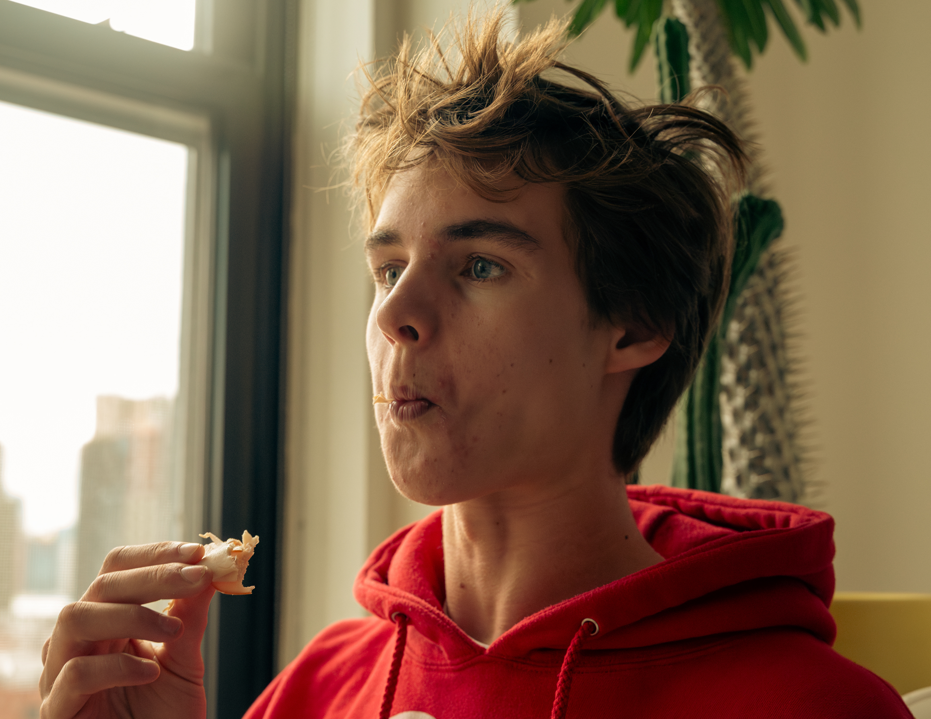 NEW YORK, NEW YORK - NOVEMBER 16, 2024: A Day with Beckett made in SoHo as part of an assignment by Annie Leibovitz to capture someone close and reveal a personal side of their life.