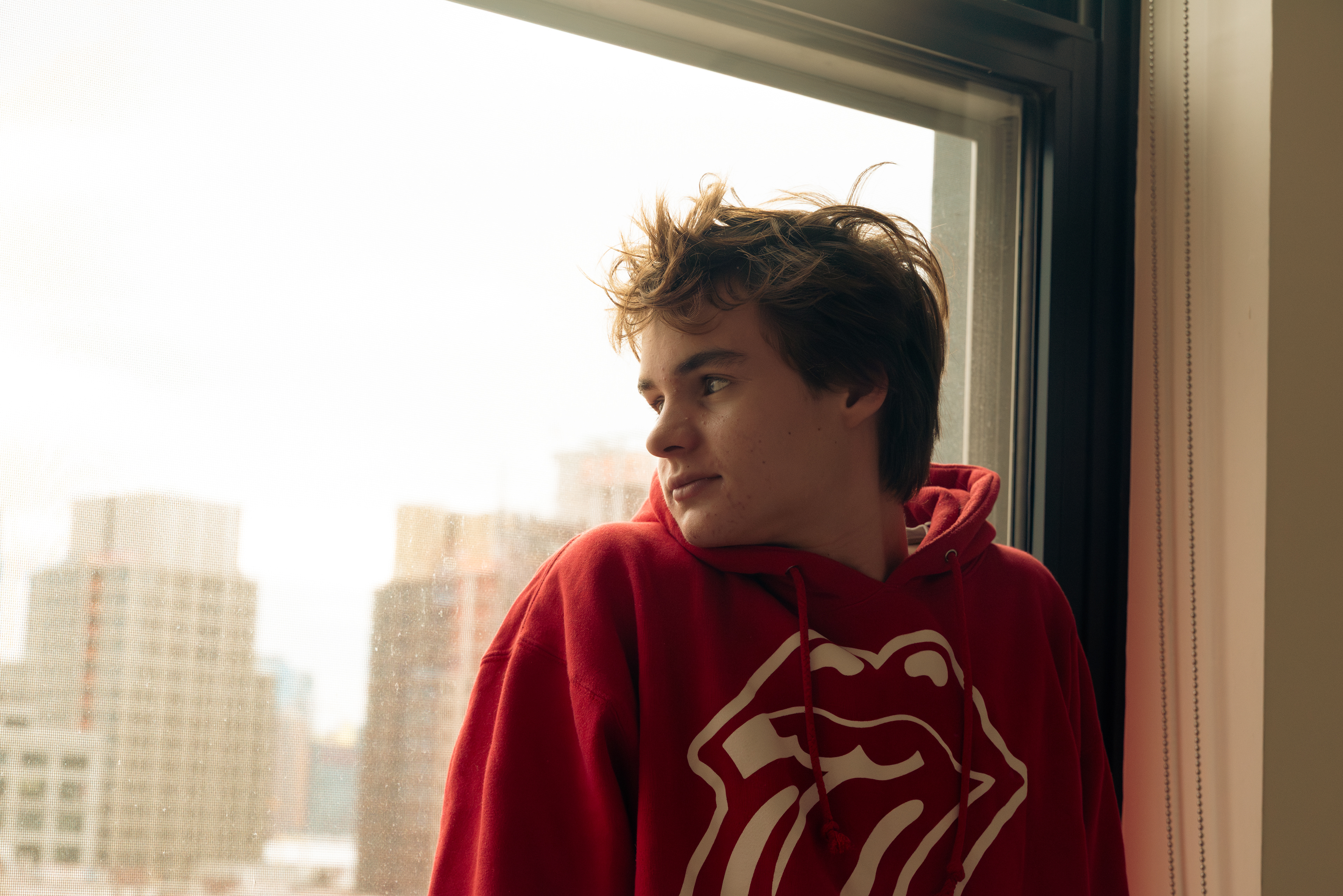 NEW YORK, NEW YORK - NOVEMBER 16, 2024: A Day with Beckett made in SoHo as part of an assignment by Annie Leibovitz to capture someone close and reveal a personal side of their life.