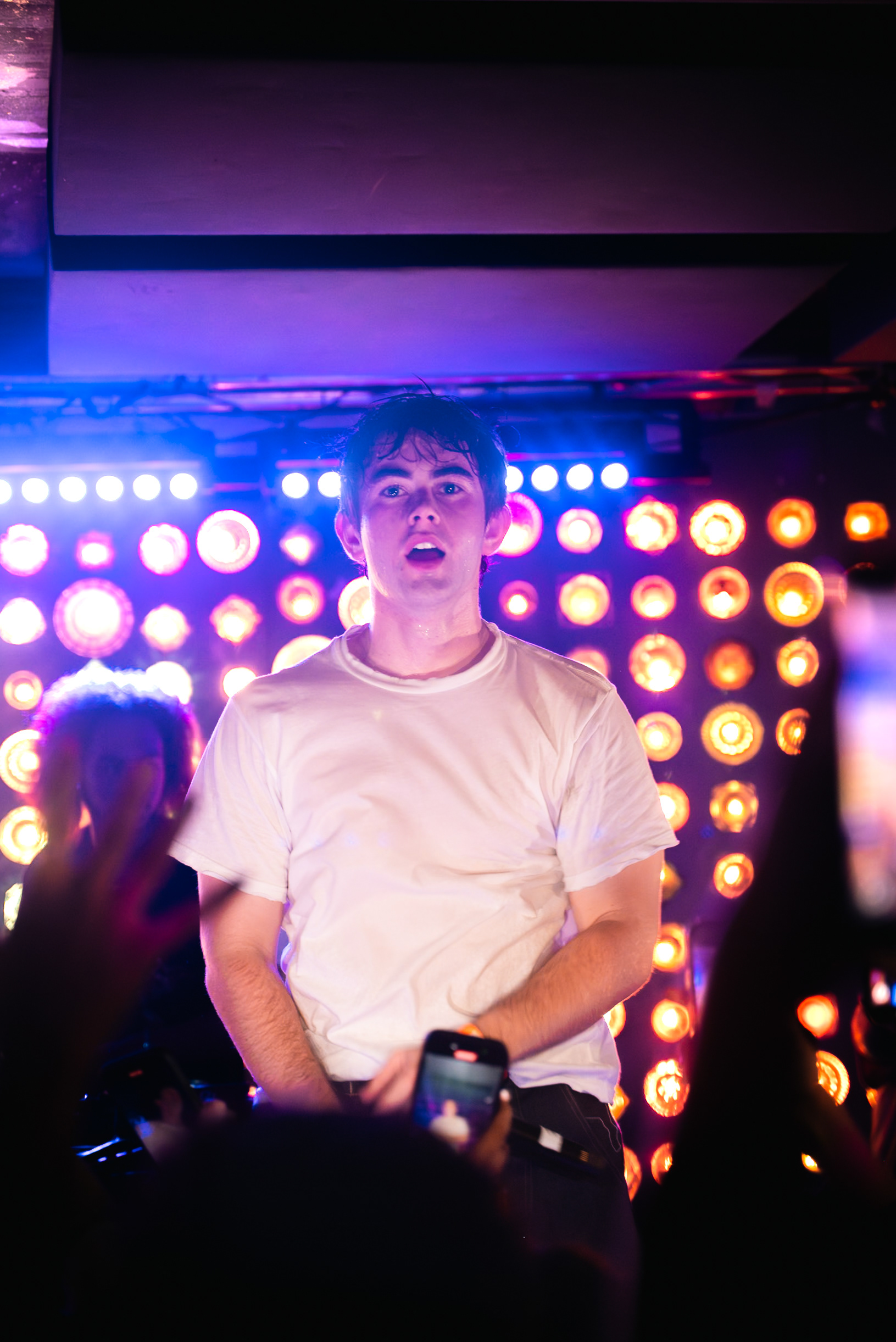 BROOKLYN, NEW YORK - MAY 7, 2025: Ian and friends attend the All Rights Baby pop-up event in Brooklyn, New York.