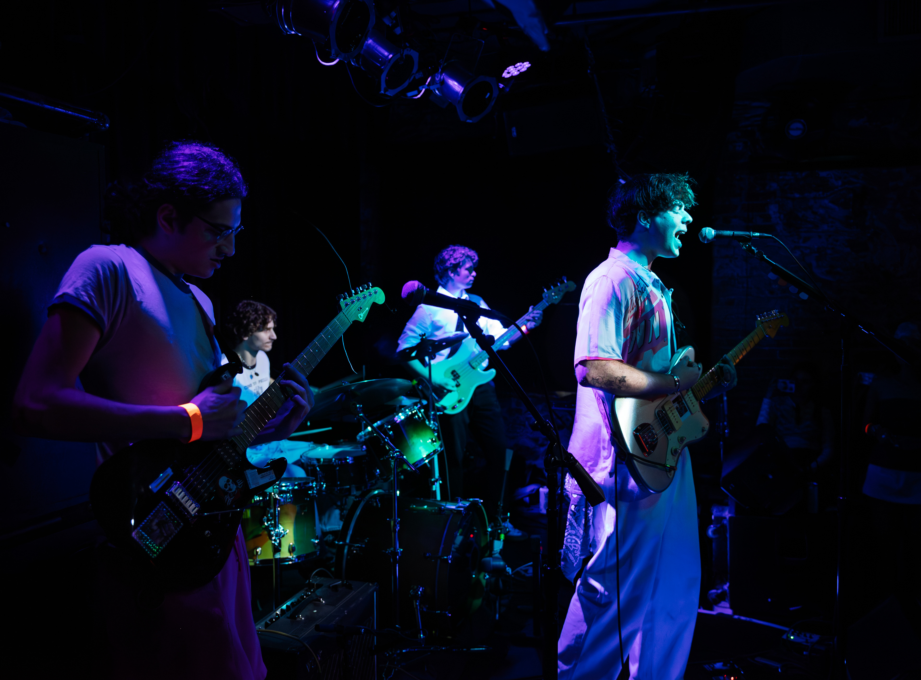 NEW YORK, NEW YORK - JUNE 11, 2025: Behind the scenes with Mik Ivy during the filming of Don’t Take Flowers at The Bowery Electric in New York City.