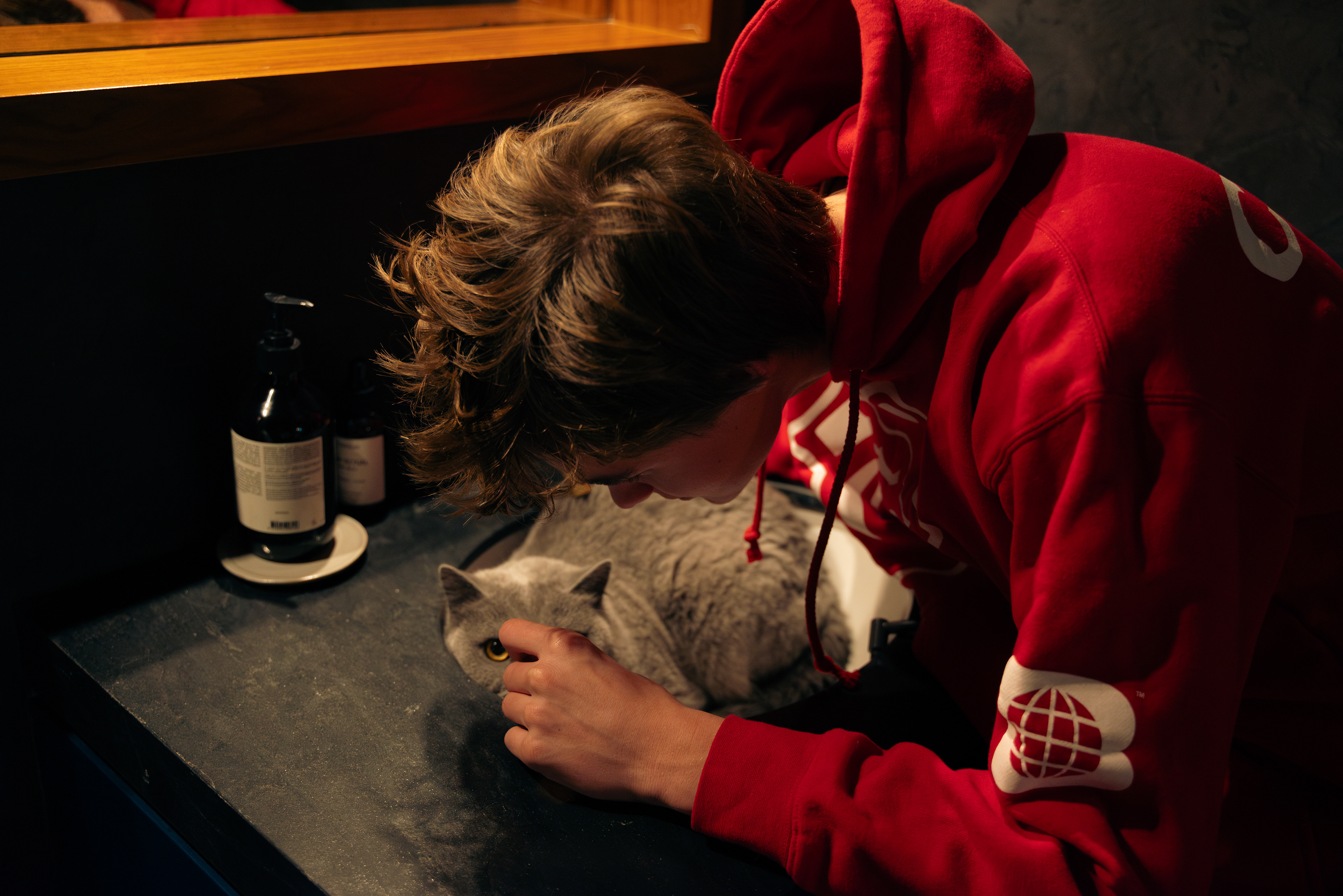 NEW YORK, NEW YORK - NOVEMBER 16, 2024: A Day with Beckett made in SoHo as part of an assignment by Annie Leibovitz to capture someone close and reveal a personal side of their life.