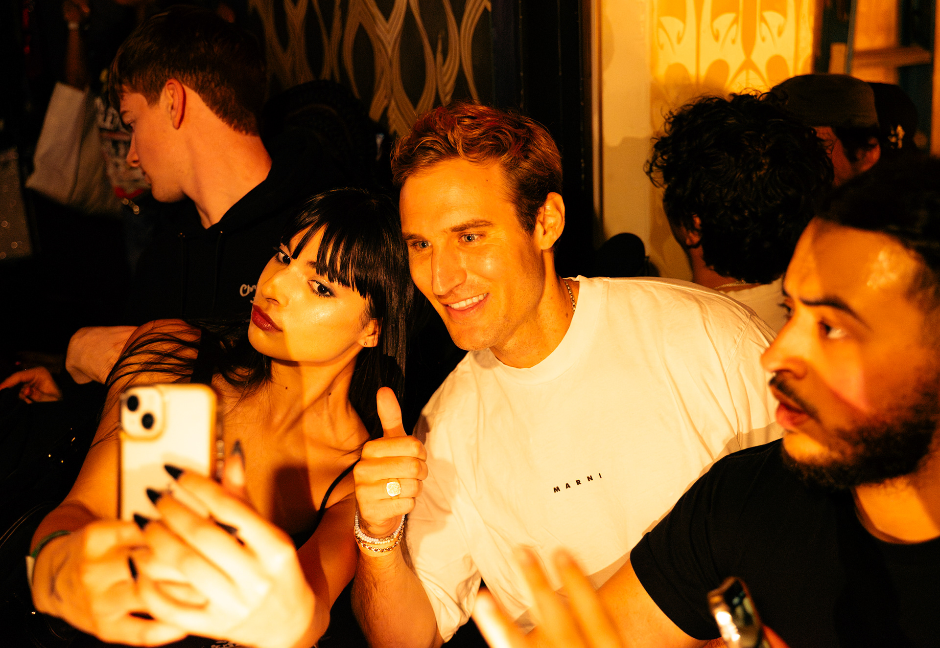 BROOKLYN, NEW YORK - MAY 7, 2025: Christopher Heyn's attend the All Rights Baby pop-up event in Brooklyn, New York.