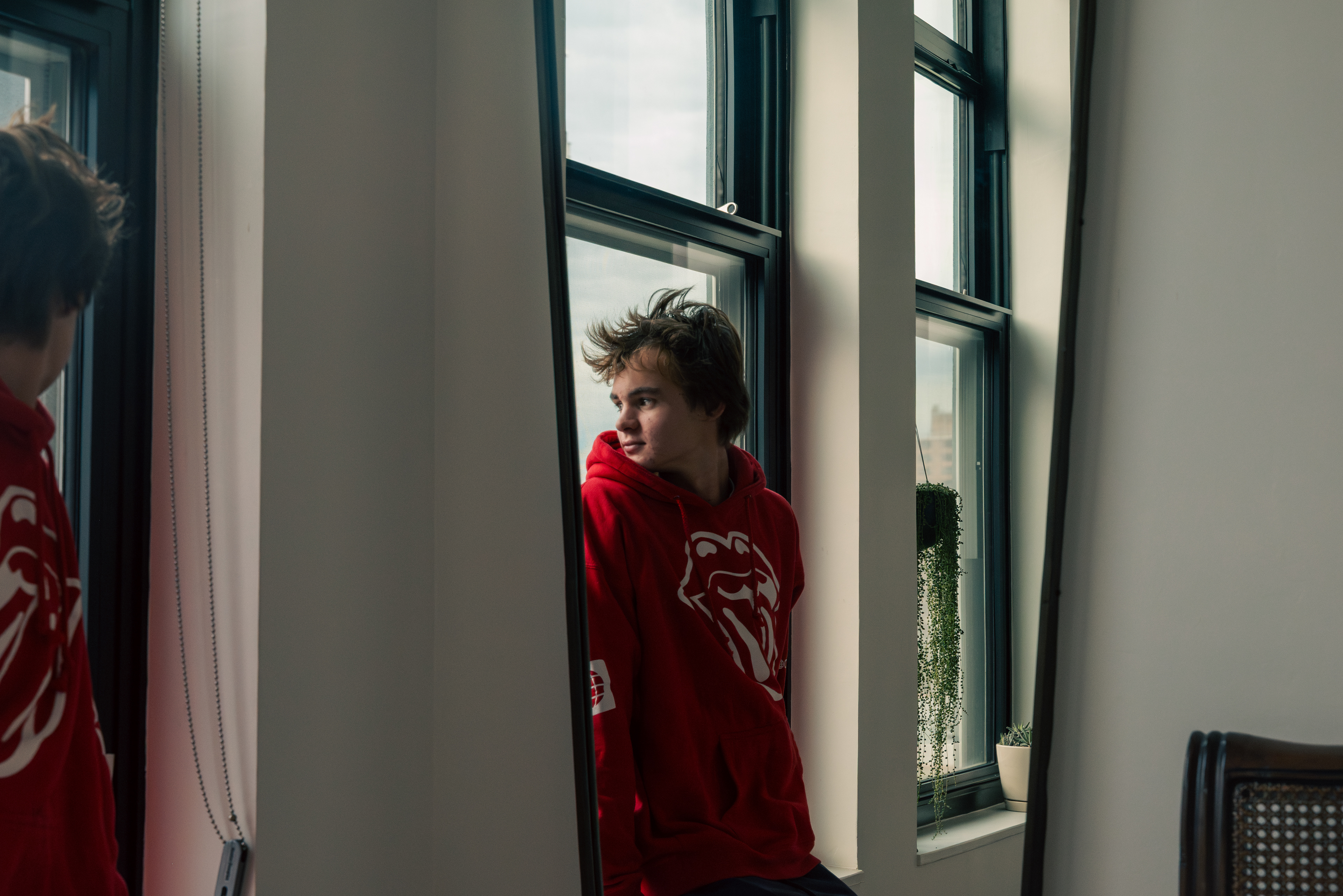 NEW YORK, NEW YORK - NOVEMBER 16, 2024: A Day with Beckett made in SoHo as part of an assignment by Annie Leibovitz to capture someone close and reveal a personal side of their life.