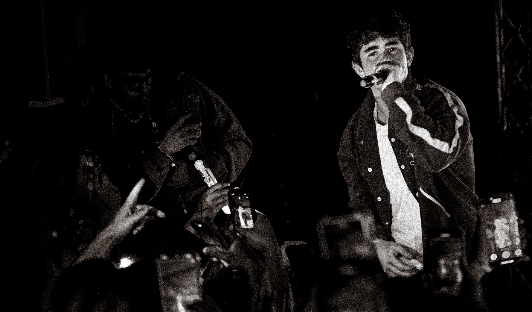 BROOKLYN, NEW YORK - MAY 7, 2025: Ian and friends attend the All Rights Baby pop-up event in Brooklyn, New York.