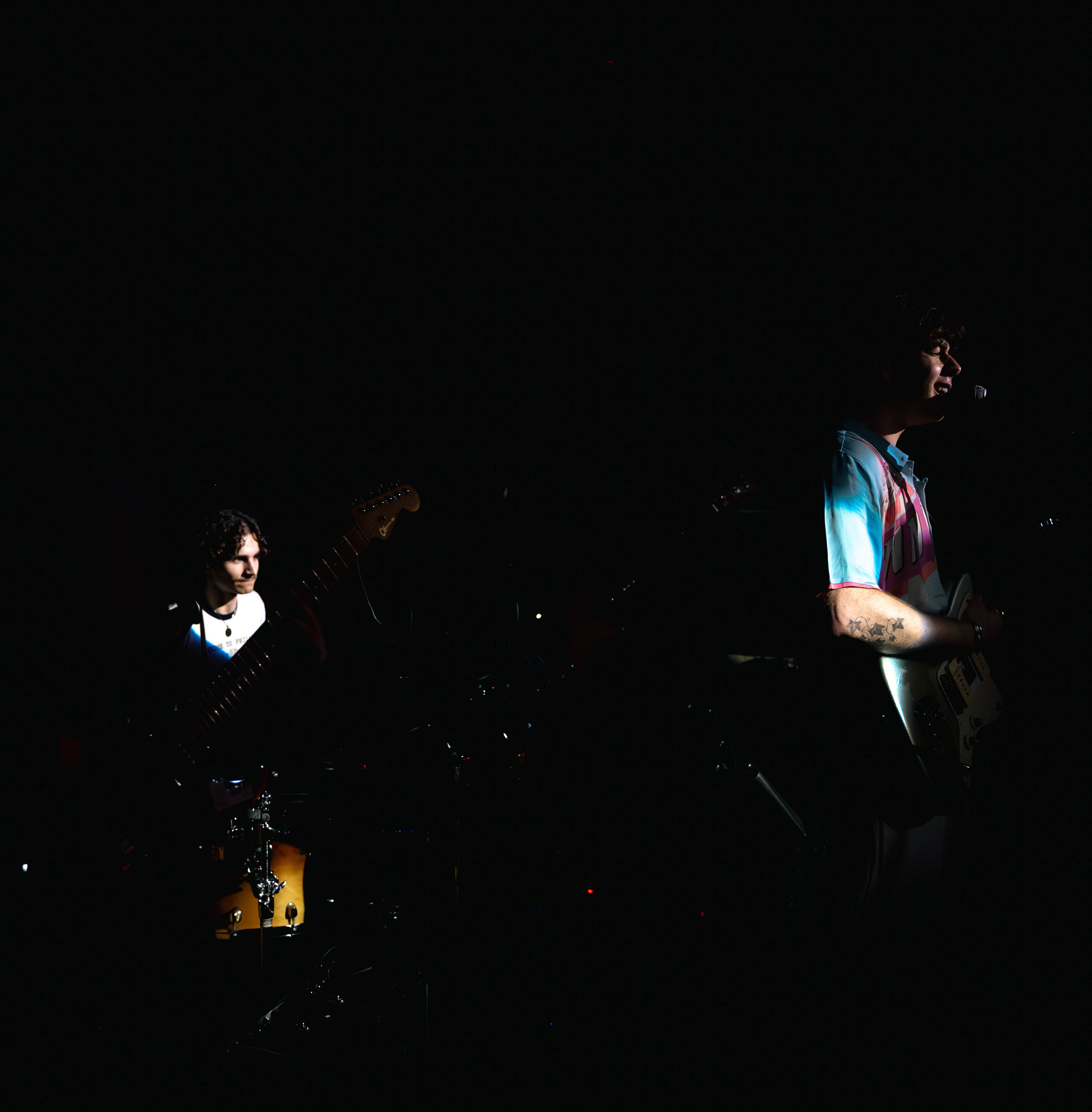 NEW YORK, NEW YORK - JUNE 11, 2025: Behind the scenes with Mik Ivy during the filming of Don’t Take Flowers at The Bowery Electric in New York City.