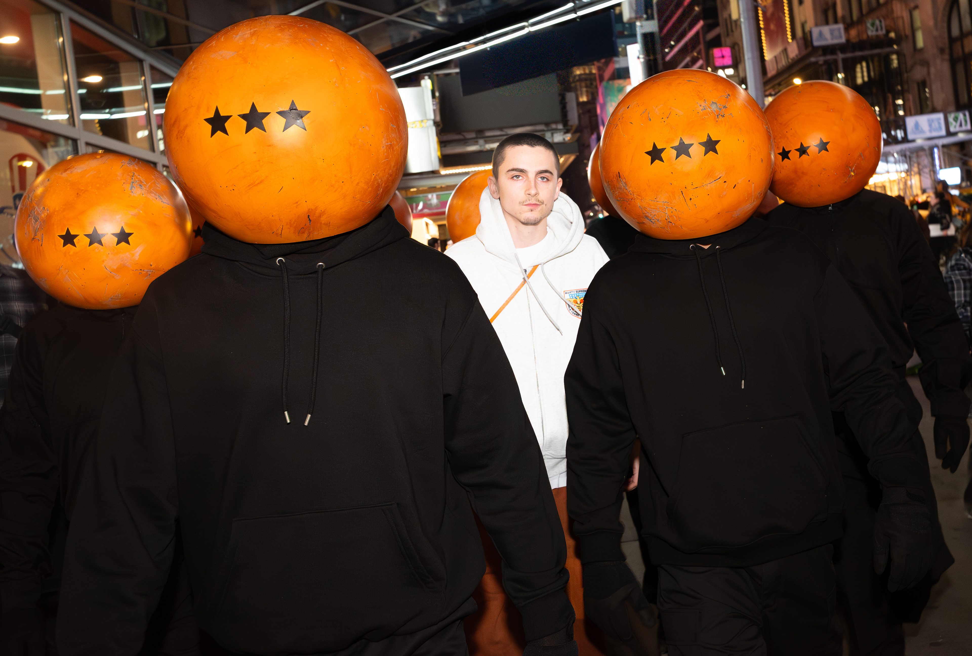 NEW YORK, NEW YORK - OCTOBER 10, 2025: Timothée Chalamet attends a special 30-minute screening of Marley Supreme at Regal Times Square in New York City.
