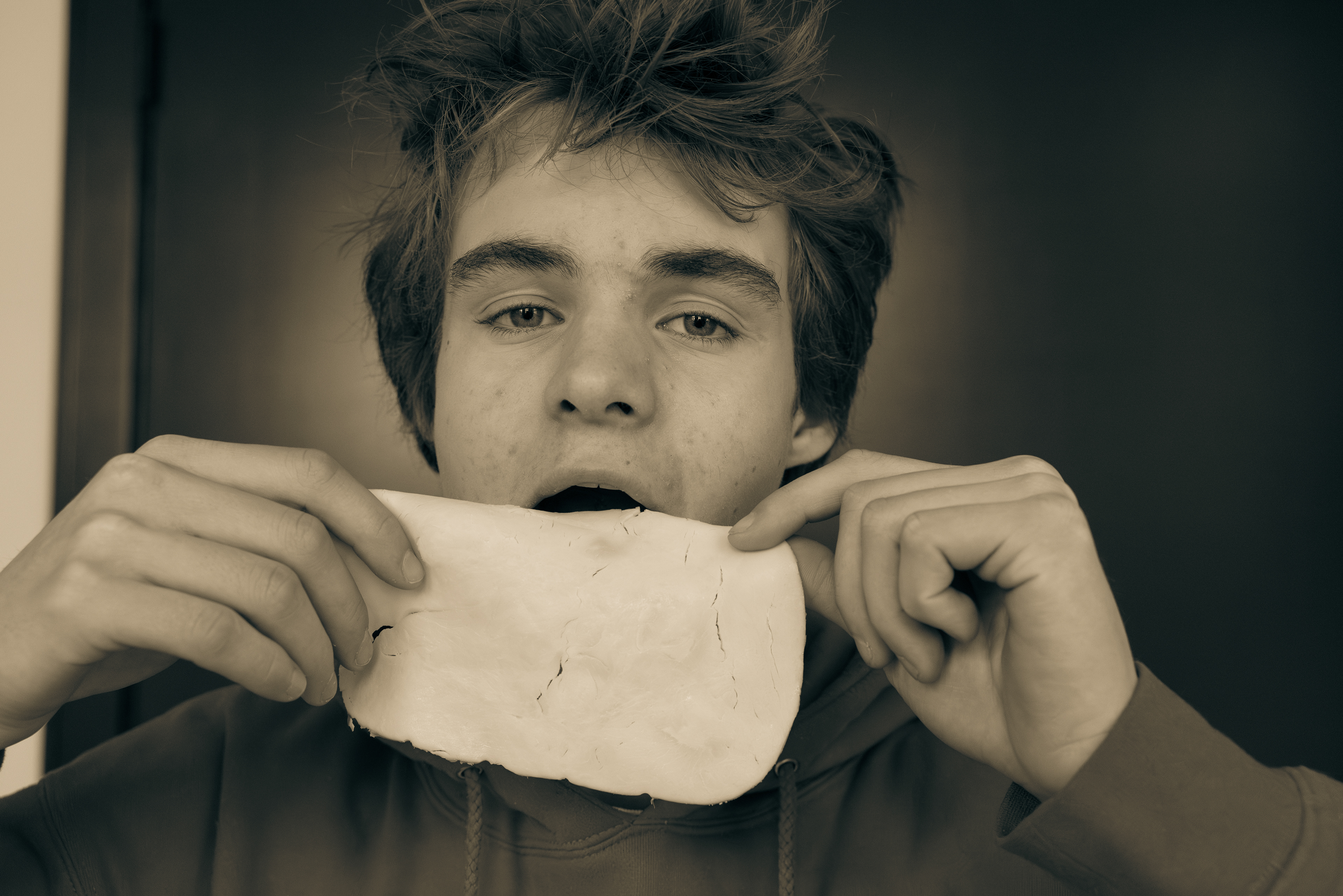 NEW YORK, NEW YORK - NOVEMBER 16, 2024: A Day with Beckett made in SoHo as part of an assignment by Annie Leibovitz to capture someone close and reveal a personal side of their life.